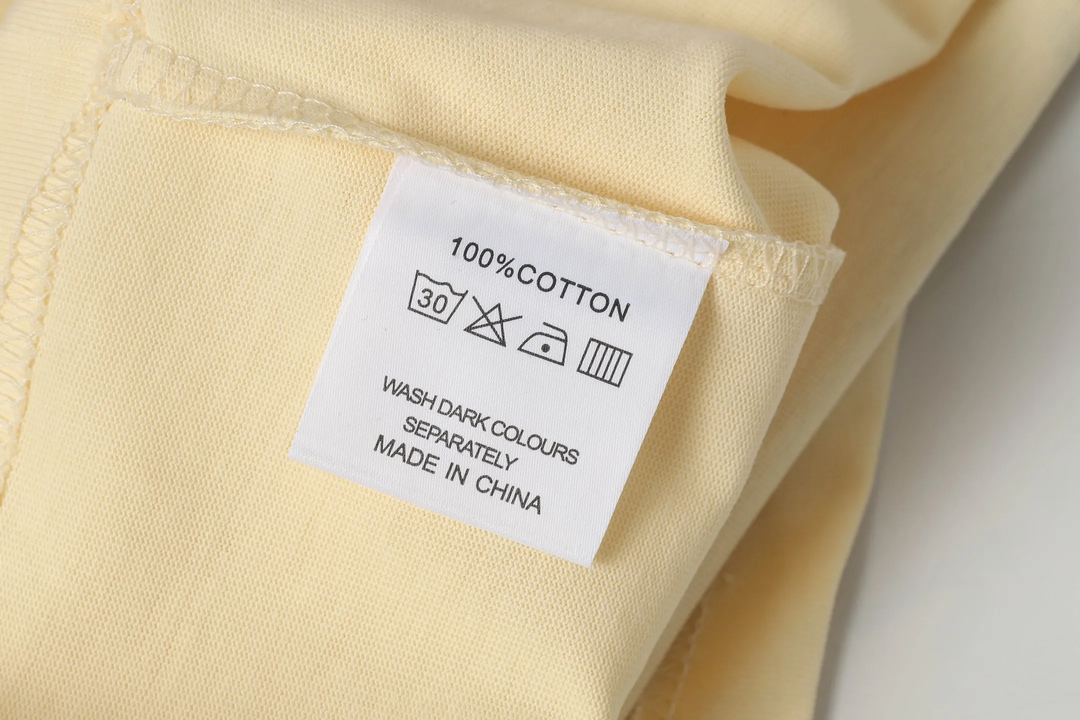 5021#White/Apricot｜P104 Godspeed cross-border American rock and roll street washed retro style short-sleeved T (craft printing) fabric (fabric): 32 count combed double yarn 240 grams weight code number (size): S-M-L-XL color (colour): white, apricot,