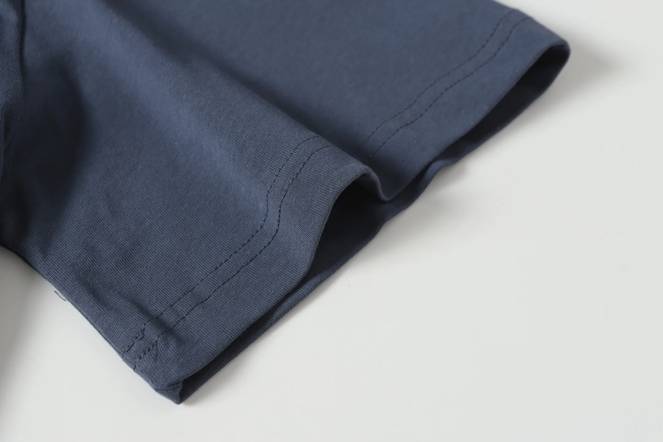 5087#seawater blue I P104 Godspeed cross-border American rock and roll street washed retro style short-sleeved T (craft printing) fabric (fabric) 32 combed double yarns 240 grams weight code number (size): S-M-L-XL color (colour): sea blue