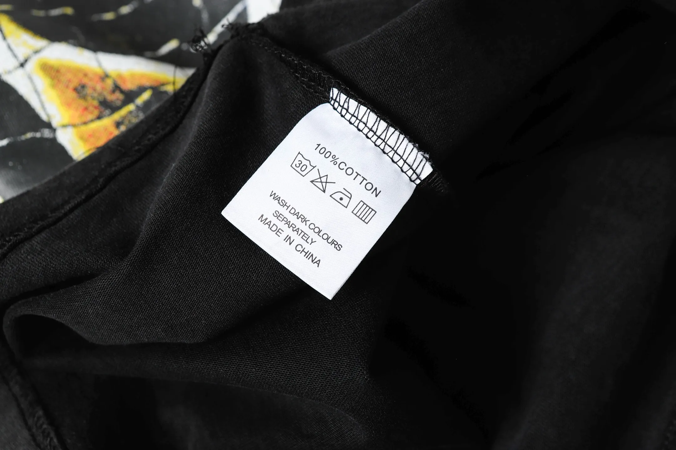 6009#washed black｜P116 Godspeed cross-border American rock and roll street washed retro style short-sleeved T (craft printing) fabric (fabric): 32 count combed double yarn 250g weight size (size): S-M-L-XL color (colour): washed black 👉
