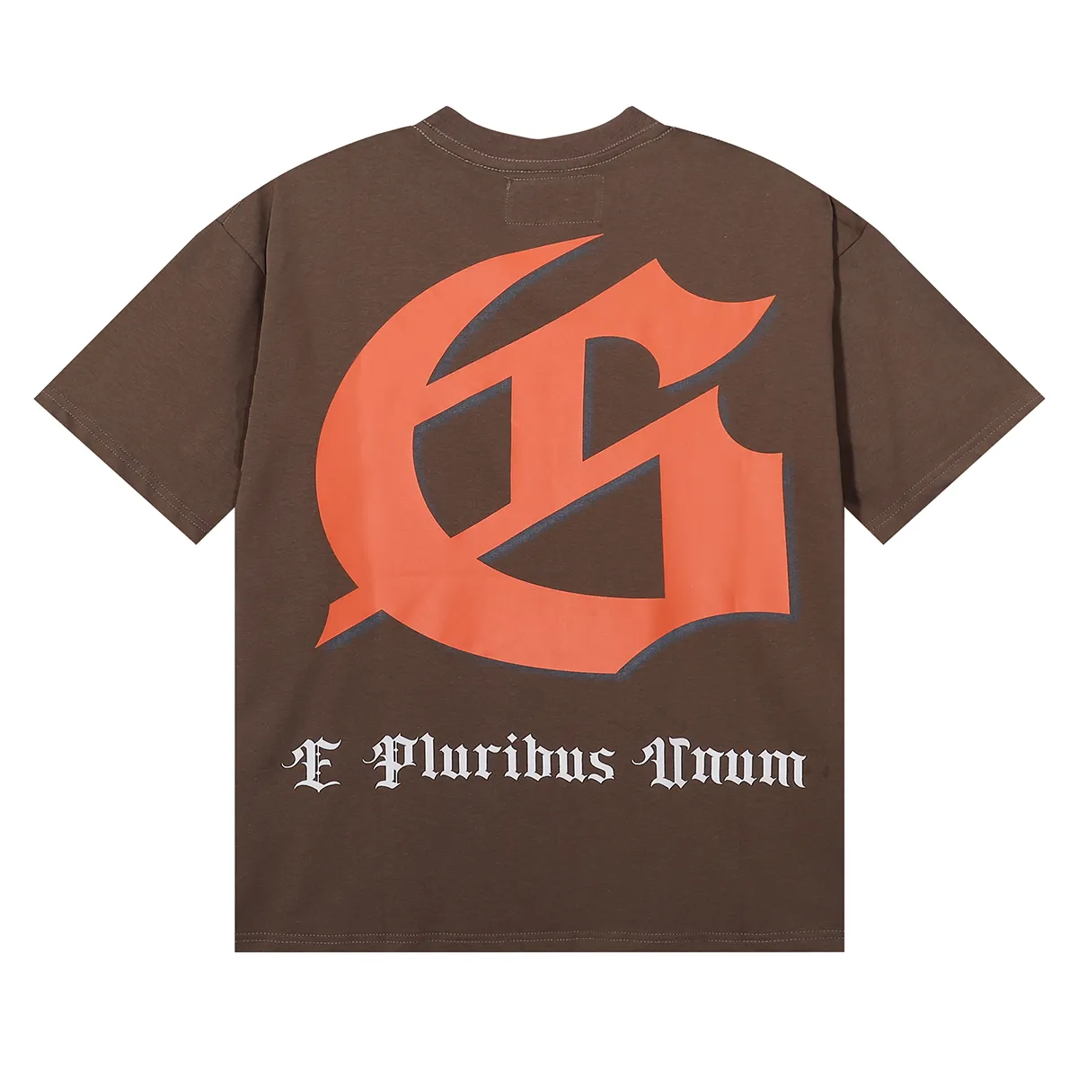 Batch 106, No. 7085, Mechao Godspeed road supercar printed high weight double yarn pure cotton casual short-sleeved T-shirt Color: black, blue, brown; Size: S M L XL