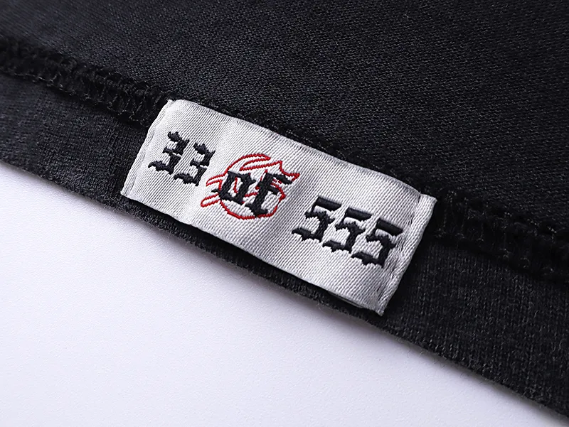 1018# P126 Washed model Real shot Godspeed American fashion rock street retro washed distressed printed cotton short-sleeved fabric: 250g 32 count fine cotton double yarn pure cotton Color: washed black washed purple code number: S M L XL
