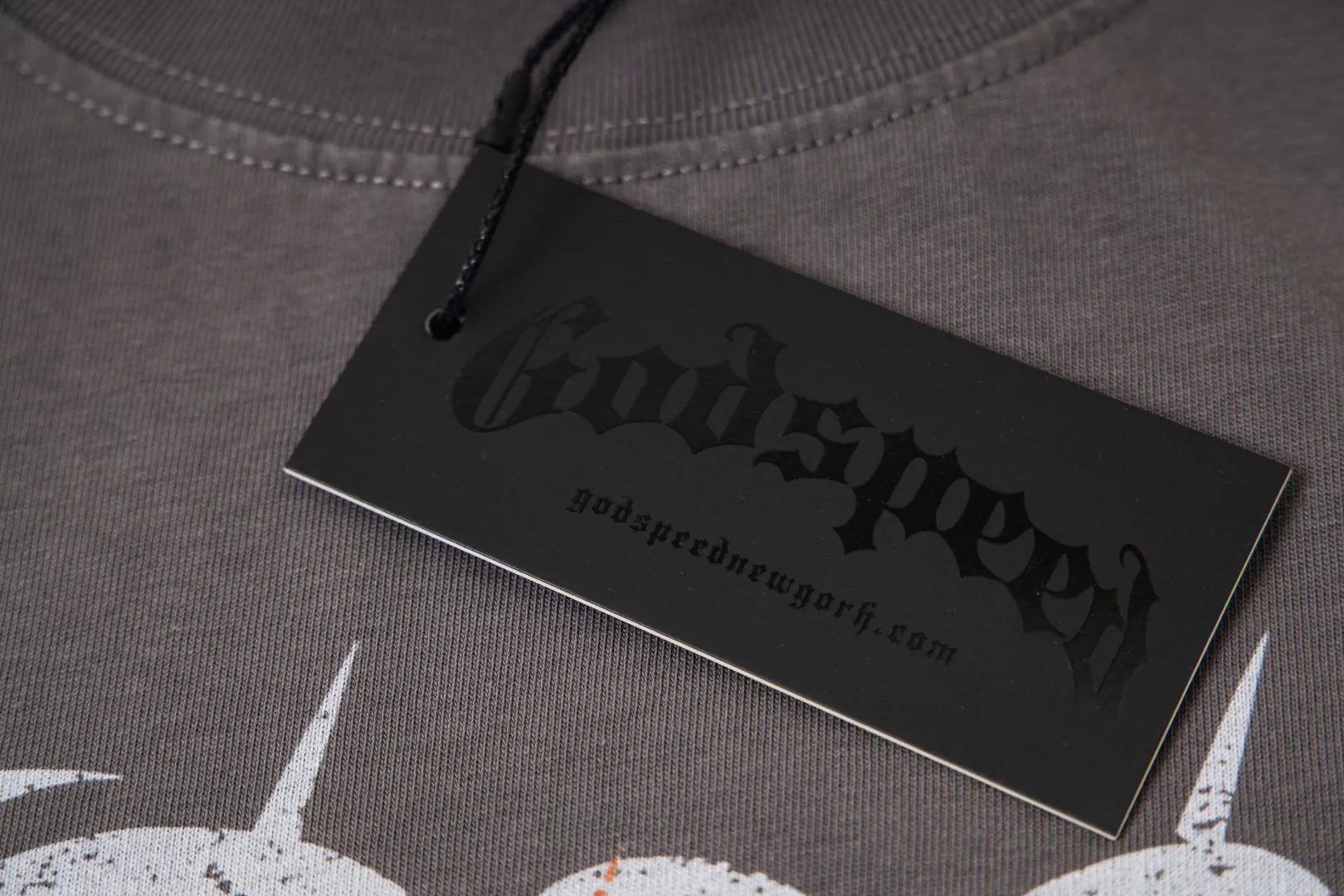 G31# GodSpeed ​​white ink direct spray washed short-sleeved S-XL size black (washed) P126 gray (washed) P126