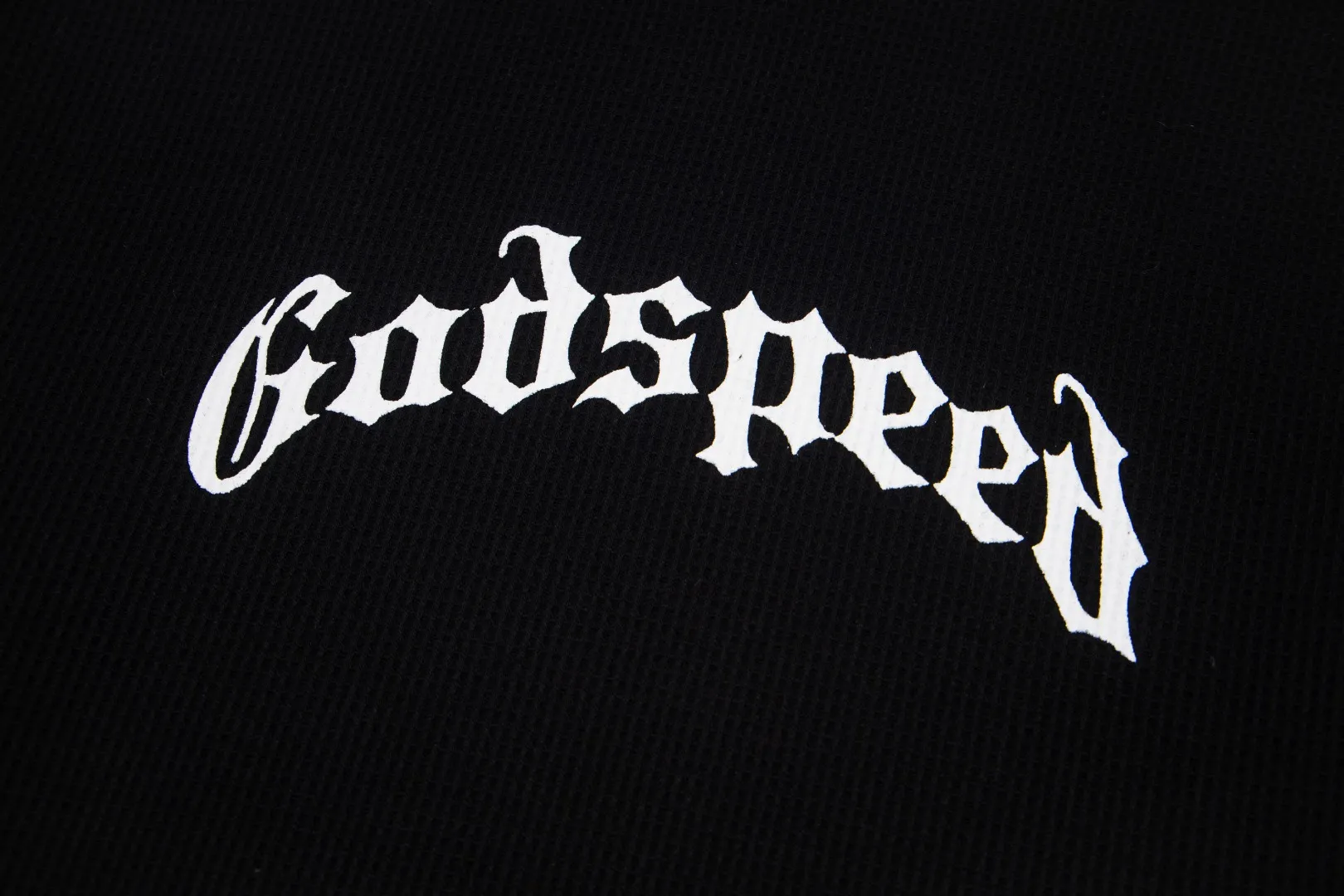 G61# GodSpeed ​​printed waffle long sleeve S-XL size black, apricot, white P130