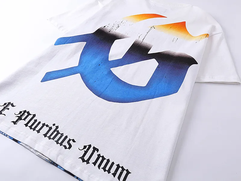 3005# P110 Real shot Godspeed American fashion rock street retro loose printed cotton short sleeves Fabric: 240g 32 count fine cotton double yarn pure cotton Color: off-white Size: S M L XL