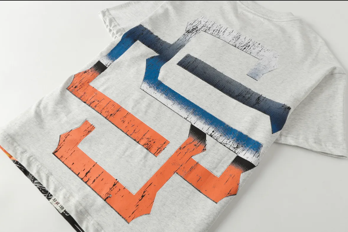 5106# light gray | P106 Godspeed cross-border American rock and roll street washed retro style short-sleeved T (craft printing) fabric (fabric) 32 counts combed double yarn 240 grams weight code number (size): S-M-L-XL color (colour): light gray