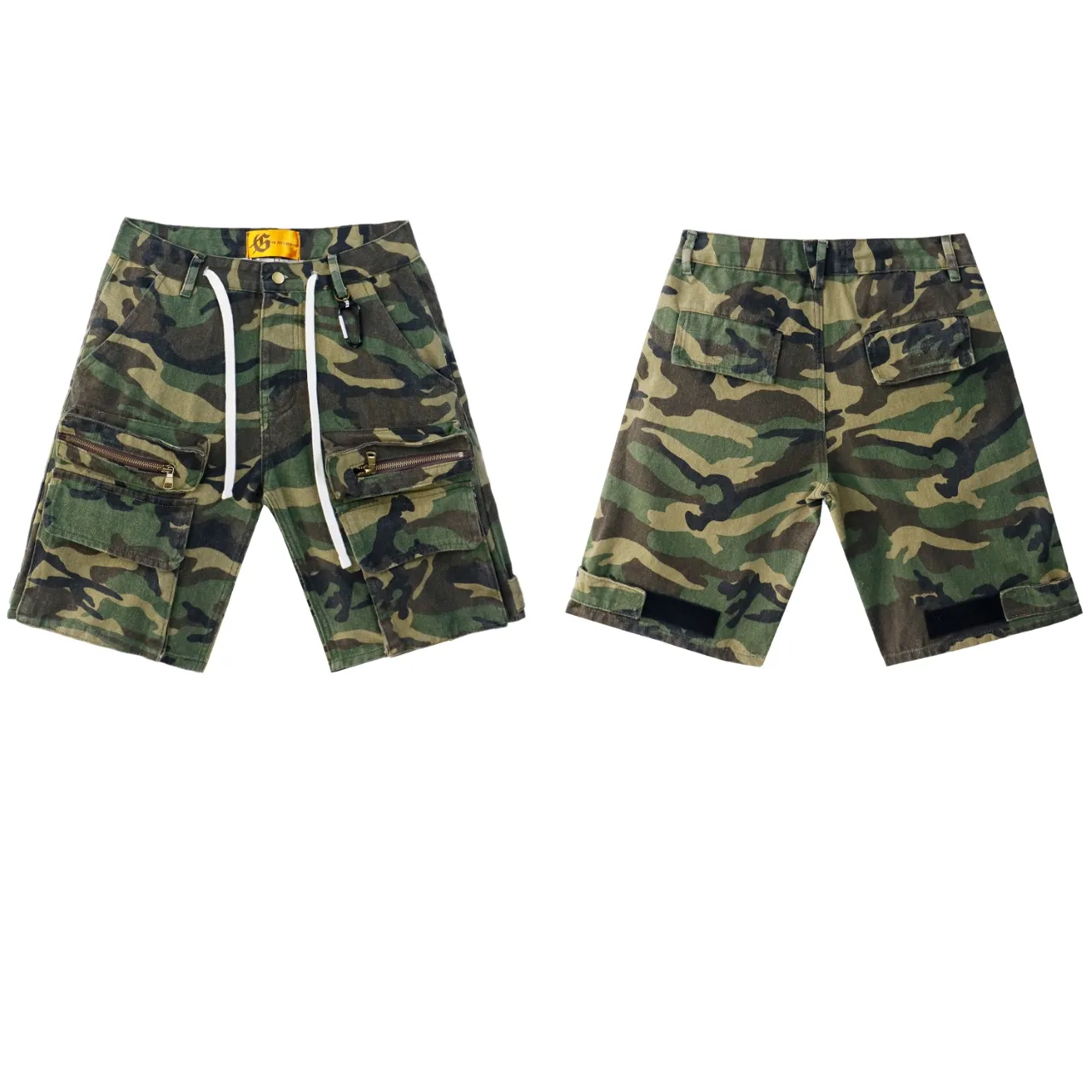 Style No.: 8667 P180 Fabric: Work Jeans Real-stock Godspeed Army Green Camouflage Work Pants Denim Shorts, Loose Fashion Brand Denim Color: Camouflage Green Size 28 (S) 30 (M) 32 (L) 34 (XL) 36 (XXL) 38 (XXXL)