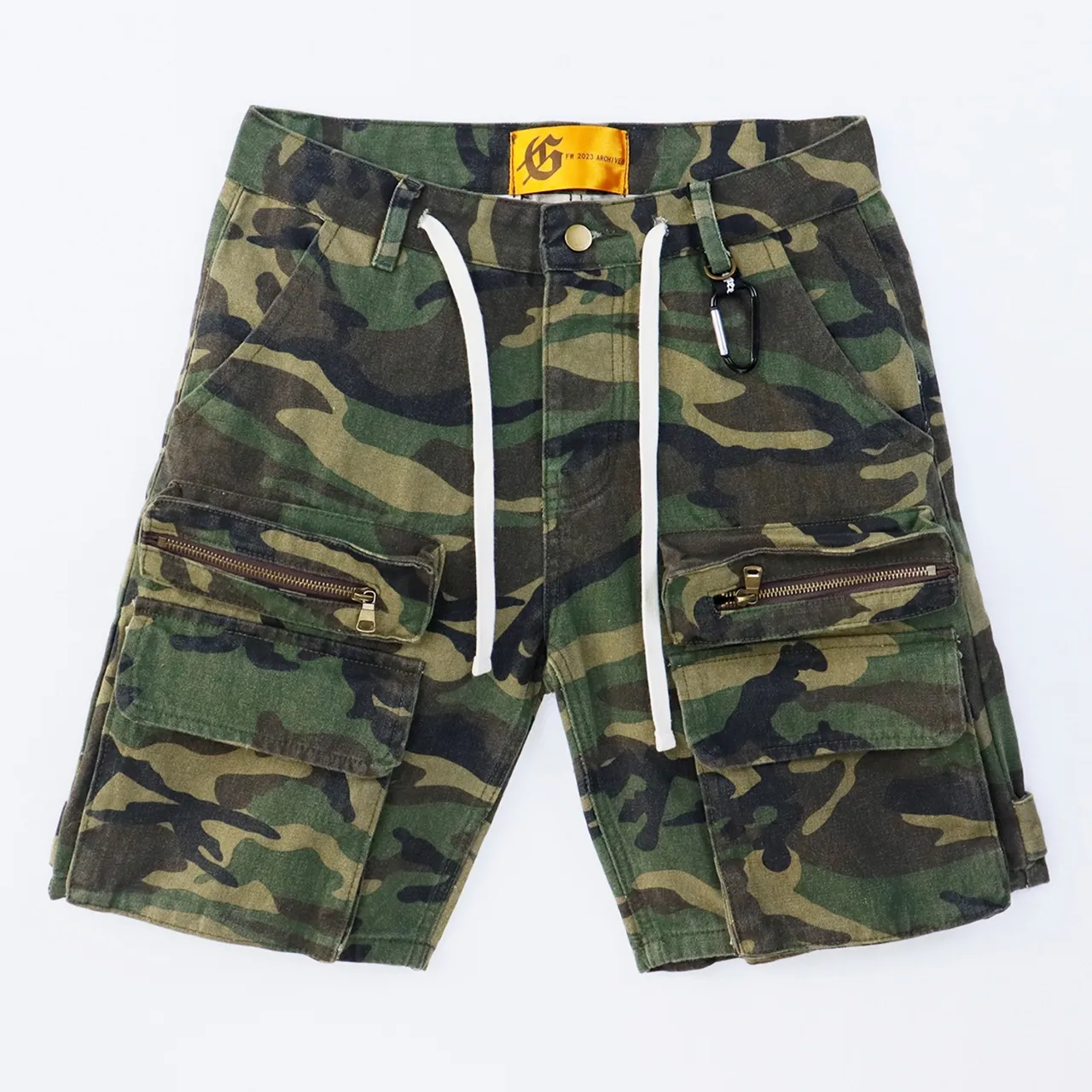 Style No.: 8667 P180 Fabric: Work Jeans Real-stock Godspeed Army Green Camouflage Work Pants Denim Shorts, Loose Fashion Brand Denim Color: Camouflage Green Size 28 (S) 30 (M) 32 (L) 34 (XL) 36 (XXL) 38 (XXXL)