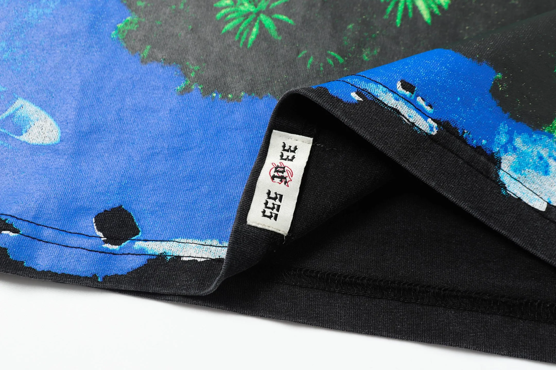 6005# washed black｜P116 Godspeed cross-border American rock and roll street washed retro style short-sleeved T (craft printing) fabric (fabric): 32-count combed double yarn 250 grams weight code number (size): S-M-L-XL color (colour): washed black