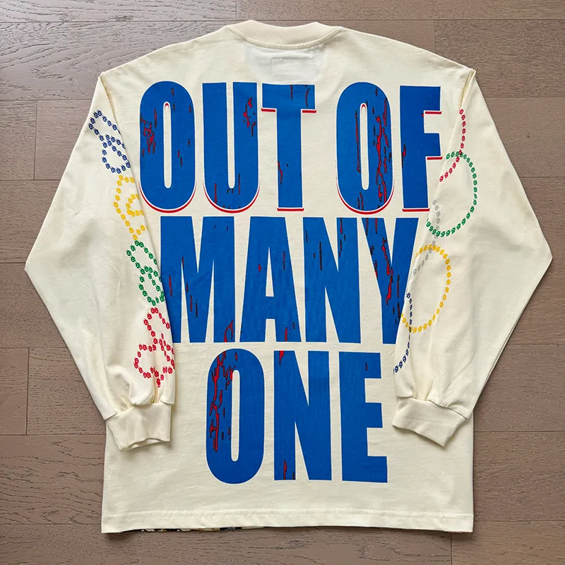 3106# P140 Real shot of Godspeed American fashion rock street pure cotton loose bottoming long-sleeved T-shirt long T. Fabric: 270g 32 count fine cotton double yarn pure cotton Color: apricot Size: S M L XL