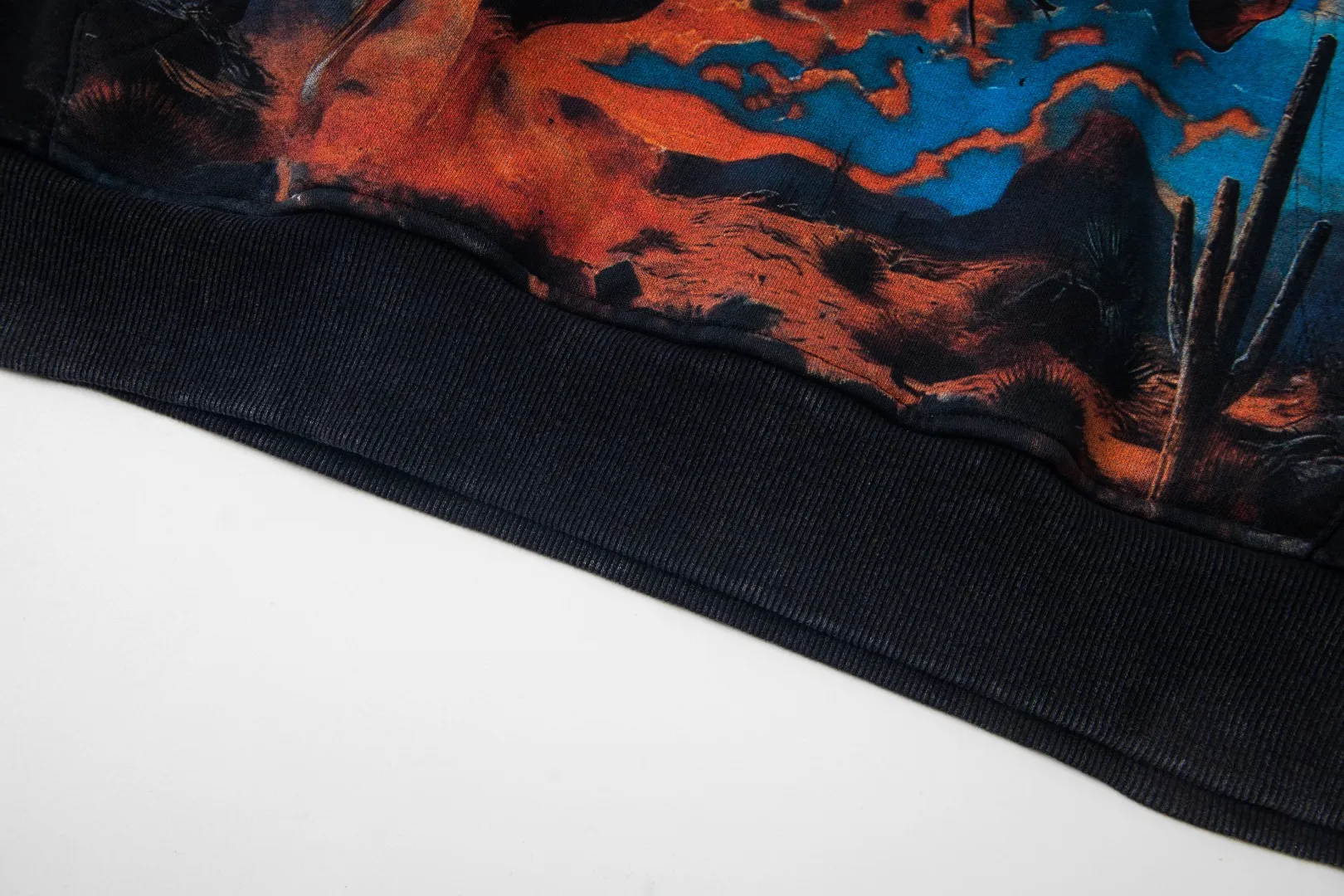 G40# GodSpeed ​​white ink direct spray sweatshirt S-XL washed black P236