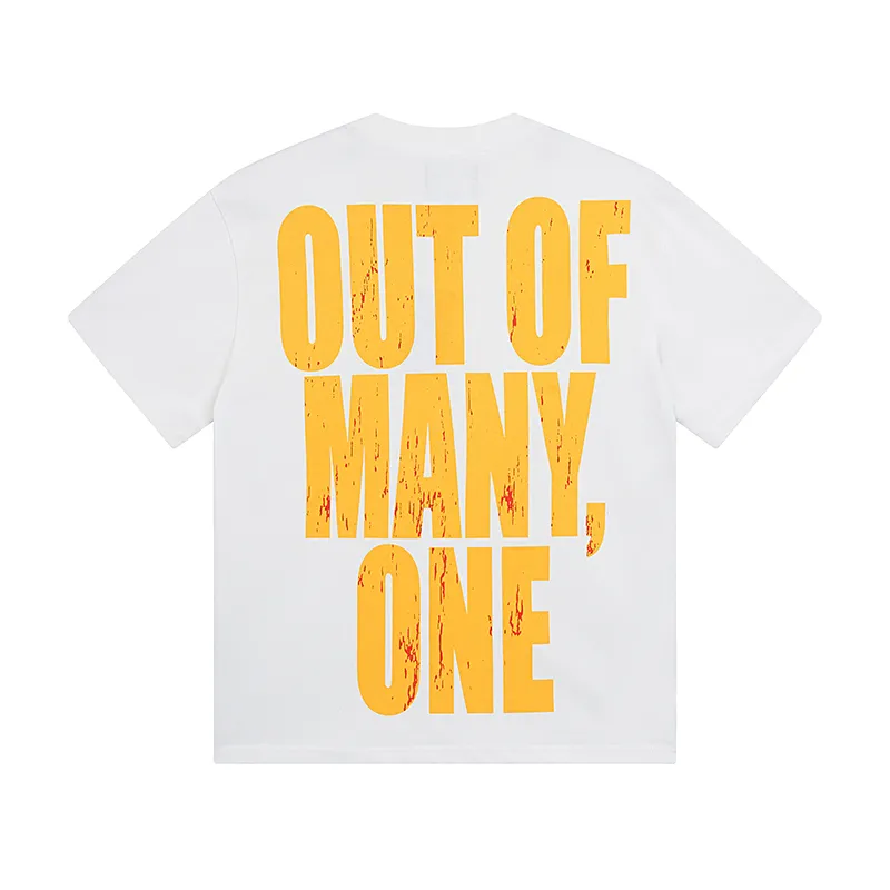 3011# P110 Real shot Godspeed American fashion rock street retro loose printed cotton short sleeves Fabric: 240g 32 count fine cotton double yarn pure cotton Color: off-white Size: S M L XL