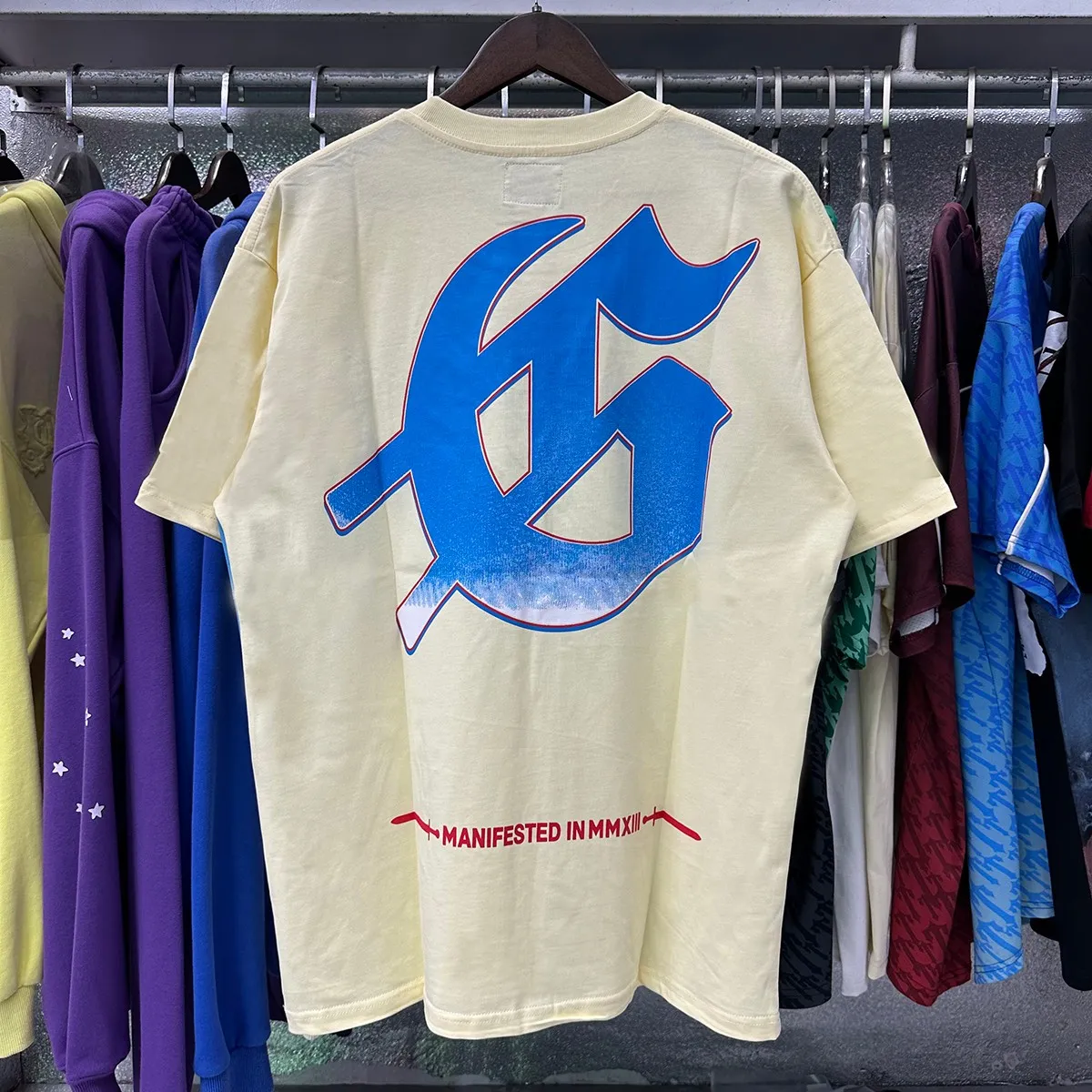 No. 7033, real shot, Mechao Godspeed rugby player printed high-quality double yarn pure cotton casual short-sleeved T-shirt batch 110 Color: black, apricot; Size: S M L XL