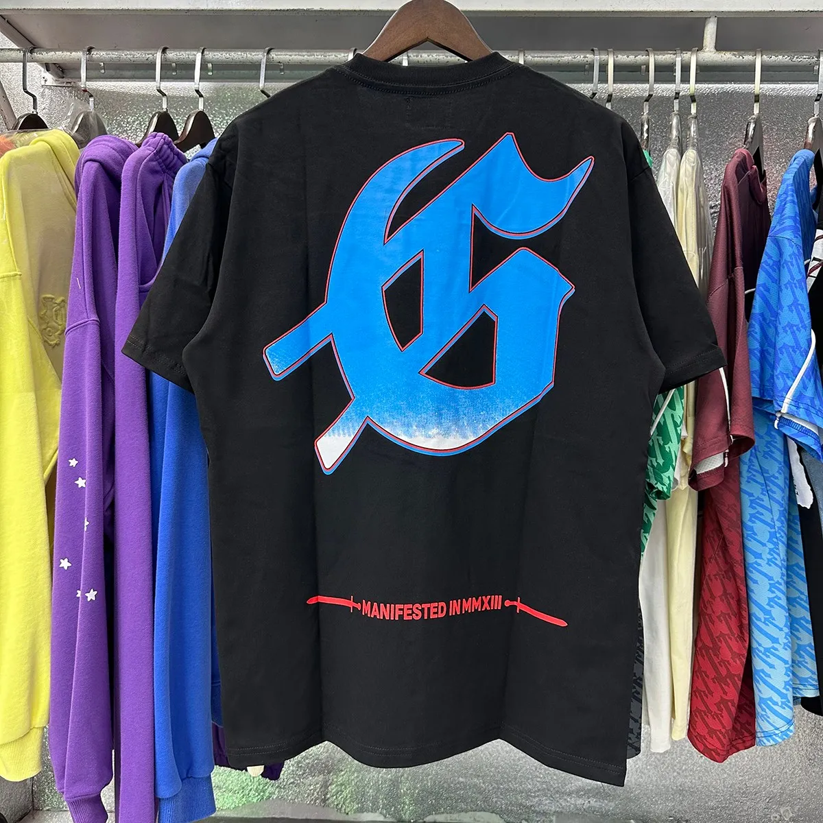 No. 7033, real shot, Mechao Godspeed rugby player printed high-quality double yarn pure cotton casual short-sleeved T-shirt batch 110 Color: black, apricot; Size: S M L XL