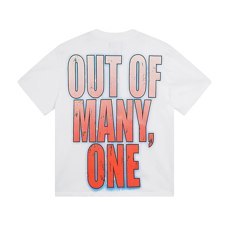 3009# P110 Real shot Godspeed American fashion rock street retro loose printed cotton short sleeves Fabric: 240g 32 count fine cotton double yarn pure cotton Color: off-white Size: S M L XL