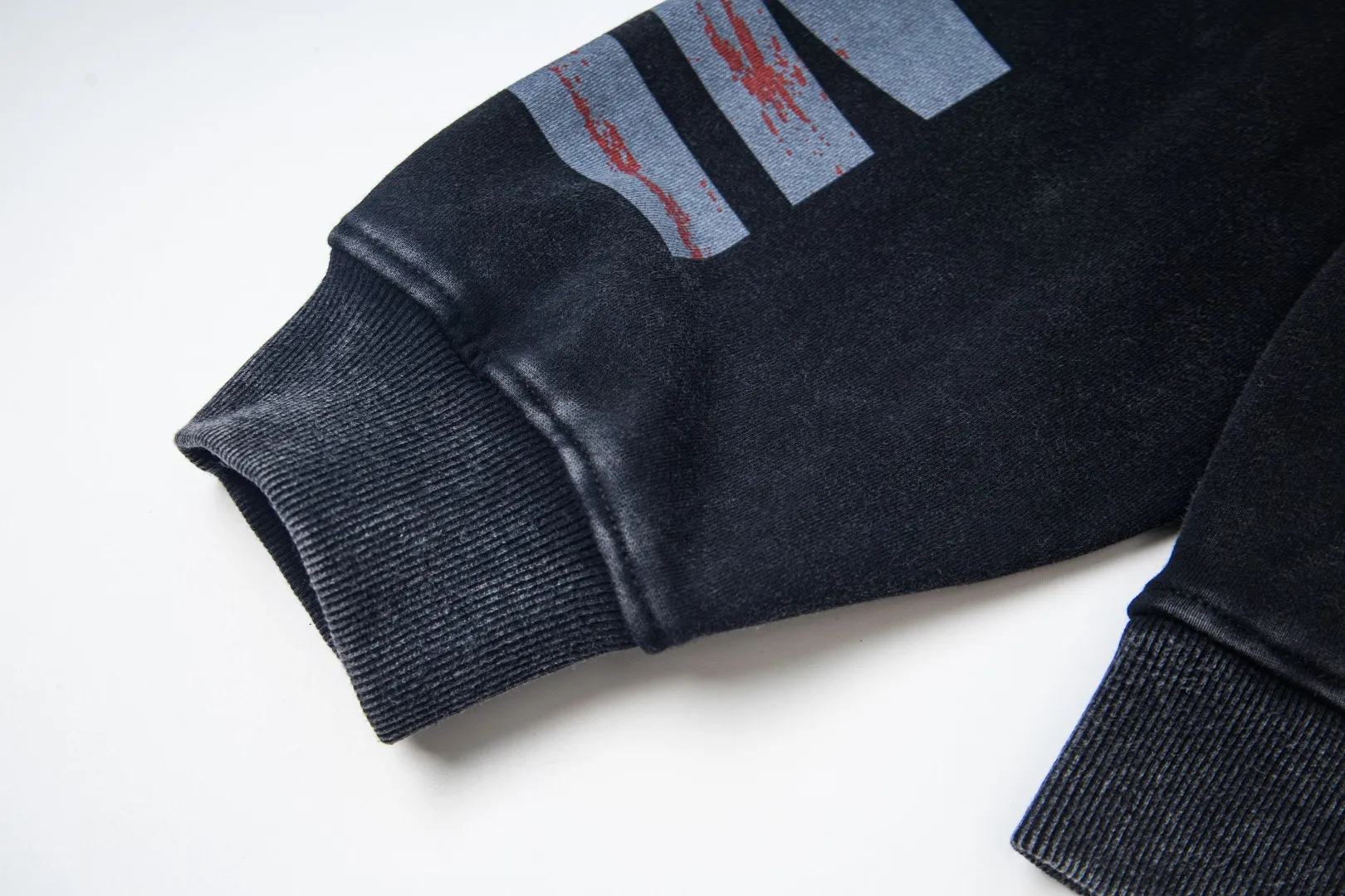 G36# GodSpeed ​​white ink direct spray sweatshirt S-XL washed black P236
