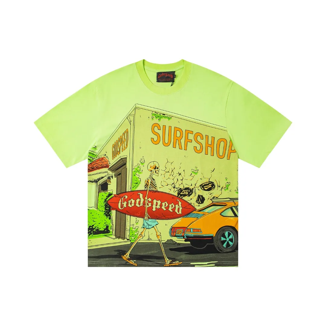 G28# GodSpeed ​​HD Printed Short Sleeve S-XL Green P106