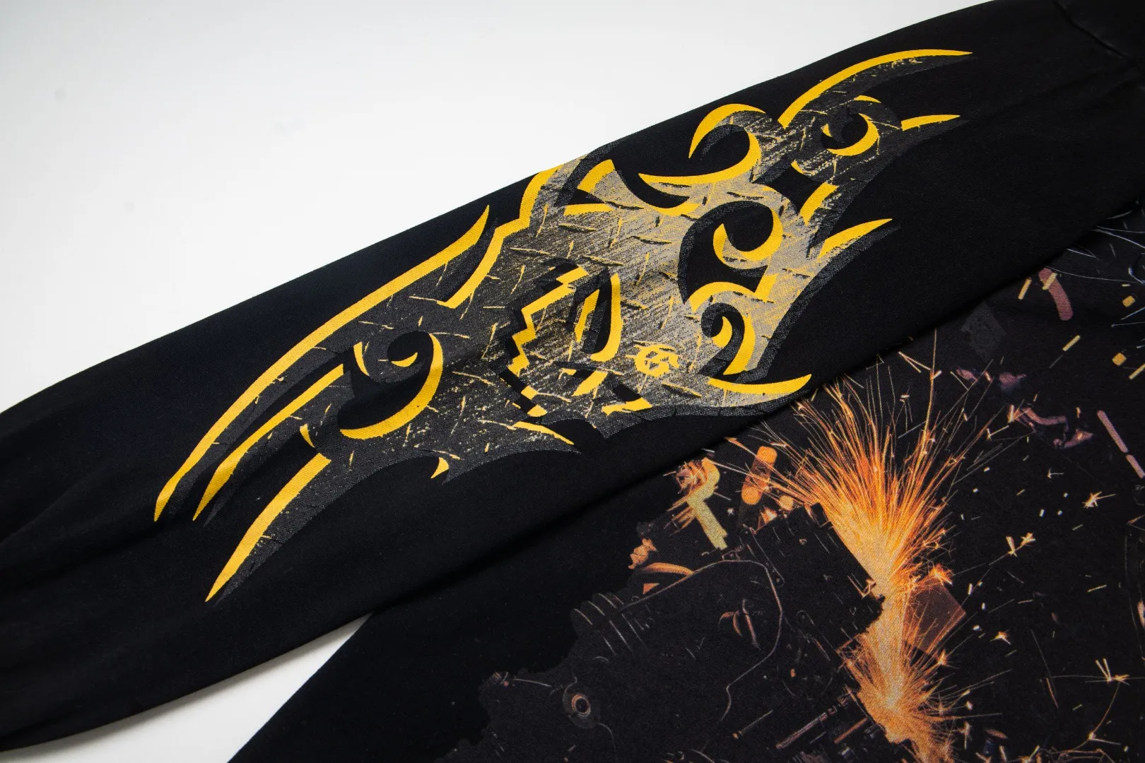 G42# GodSpeed ​​white ink direct spray wash long sleeve S-XL size wash black P156 apricot P146