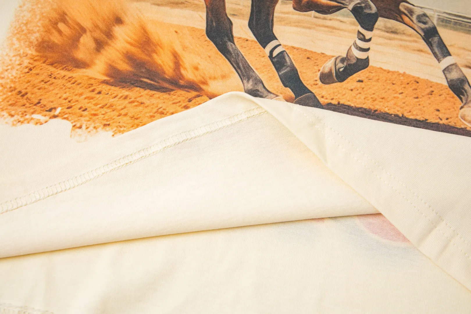 G26# GodSpeed ​​white ink direct spray short sleeve S-XL size apricot P106
