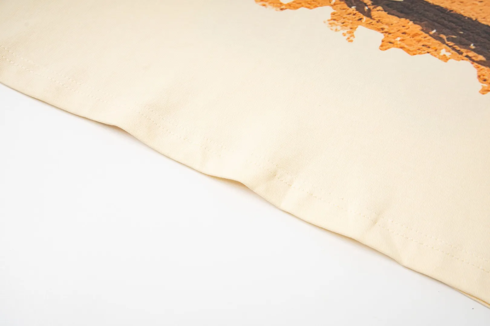 G26# GodSpeed ​​white ink direct spray short sleeve S-XL size apricot P106