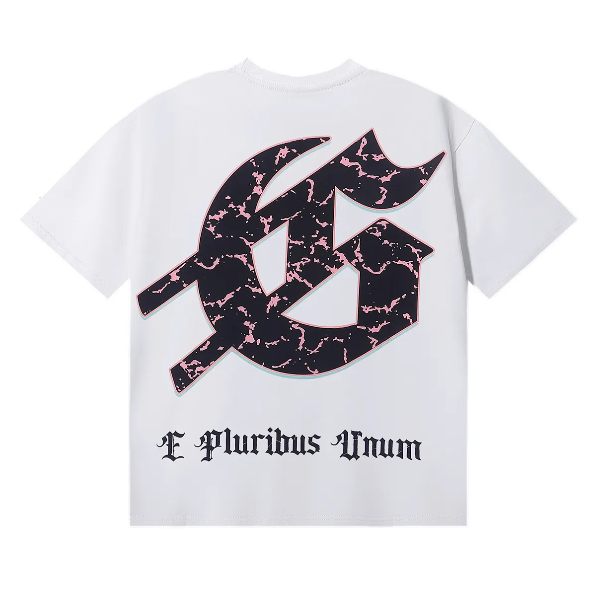 No. 7038, 2025 Meichao Godspeed technology staring skull print high quality double yarn pure cotton casual short-sleeved T-shirt batch 110 Color: black, white; Size: S M L XL
