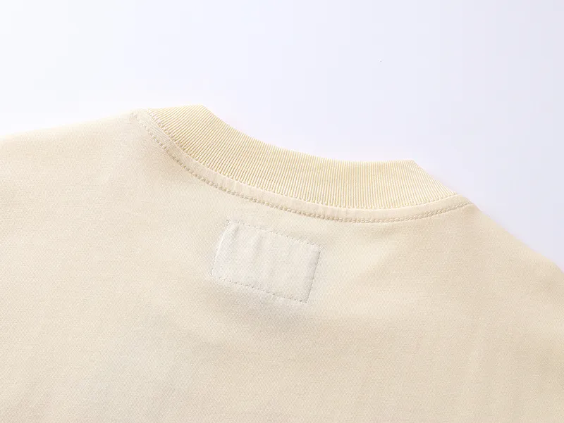3163# P106 Real shot Godspeed American fashion rock street retro loose printed cotton short sleeves Fabric: 240g 32 count fine cotton double yarn pure cotton Color: apricot Size: S M L XL