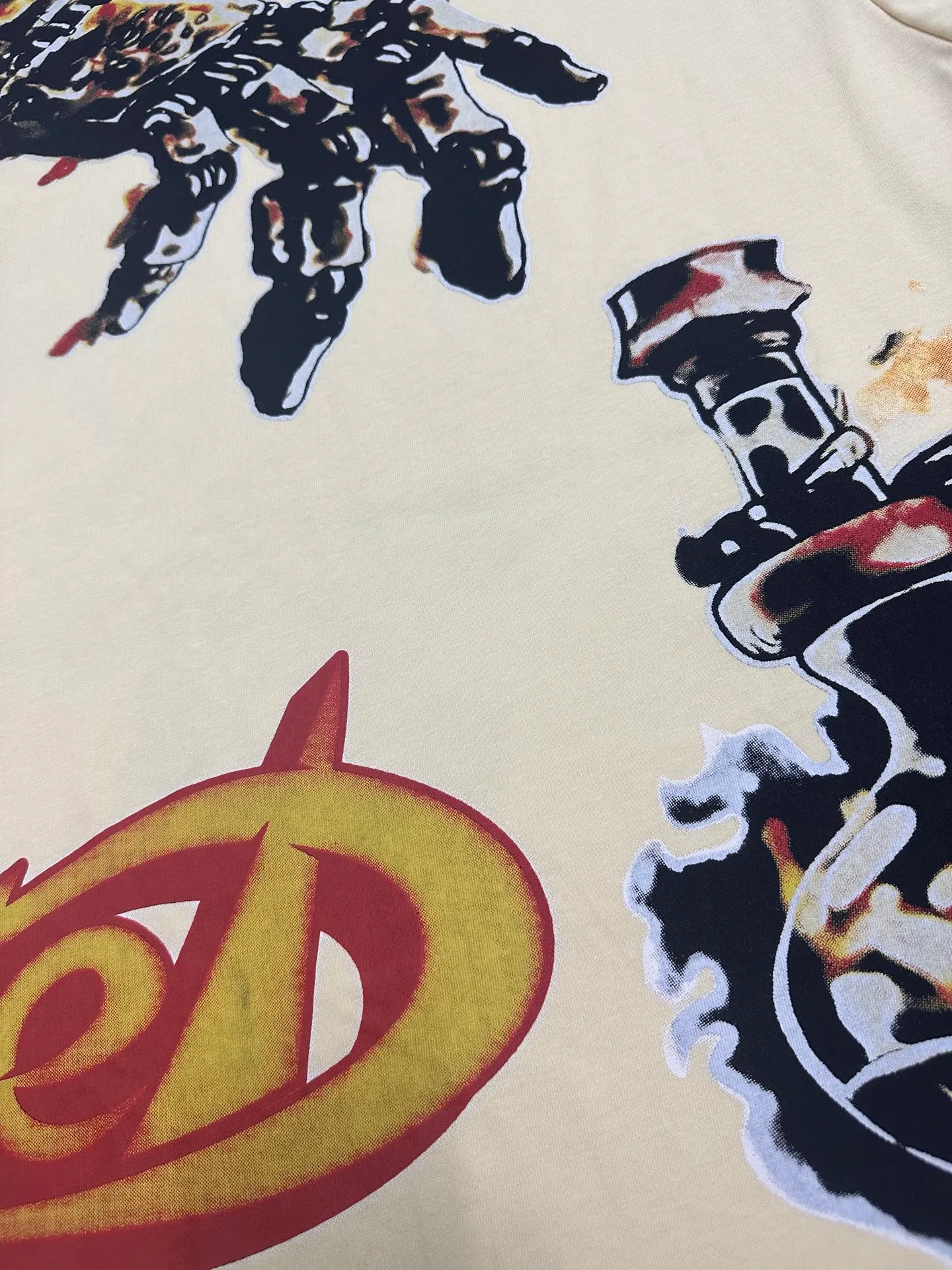5315#｜Apricot I P104 Godspeed cross-border American rock and roll street washed retro style short-sleeved T (craft printing) fabric (fabric) 32 counts combed double yarn 240 grams weight code number (size): S-M-L-XL color (colour): apricot