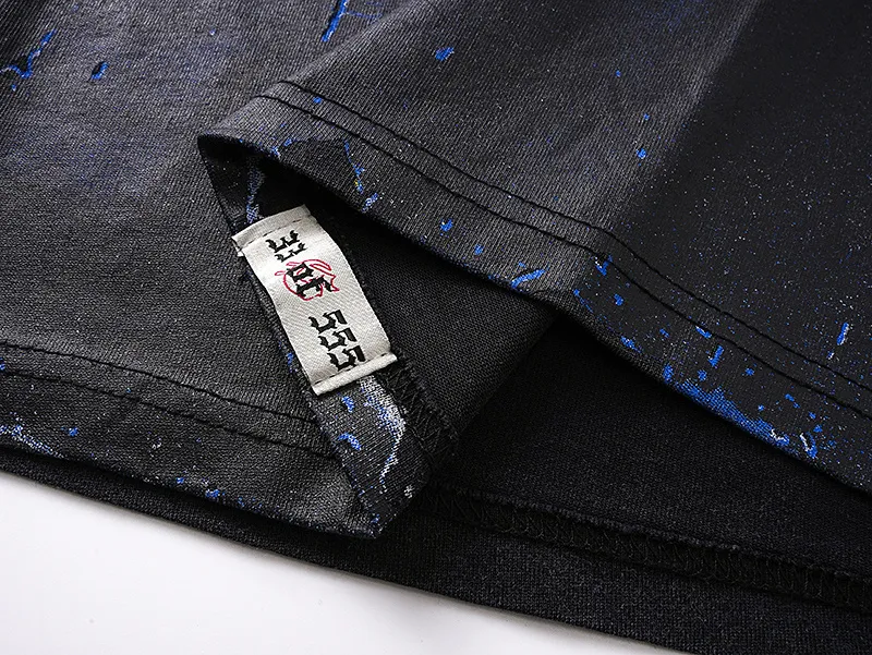 1157# P160 Real shot of Godspeed American fashion street retro washed and distressed pure cotton long T. Fabric: 270g 32 count fine cotton double yarn pure cotton Color: washed black Size: S M L XL