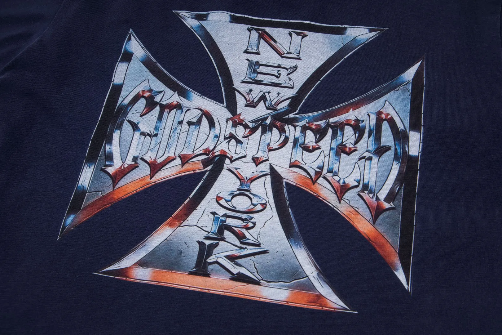 G68# GodSpeed ​​white ink direct spray washable short sleeves S-XL size black red blue P126