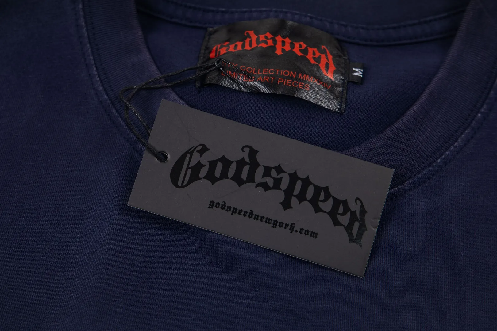 G68# GodSpeed ​​white ink direct spray washable short sleeves S-XL size black red blue P126