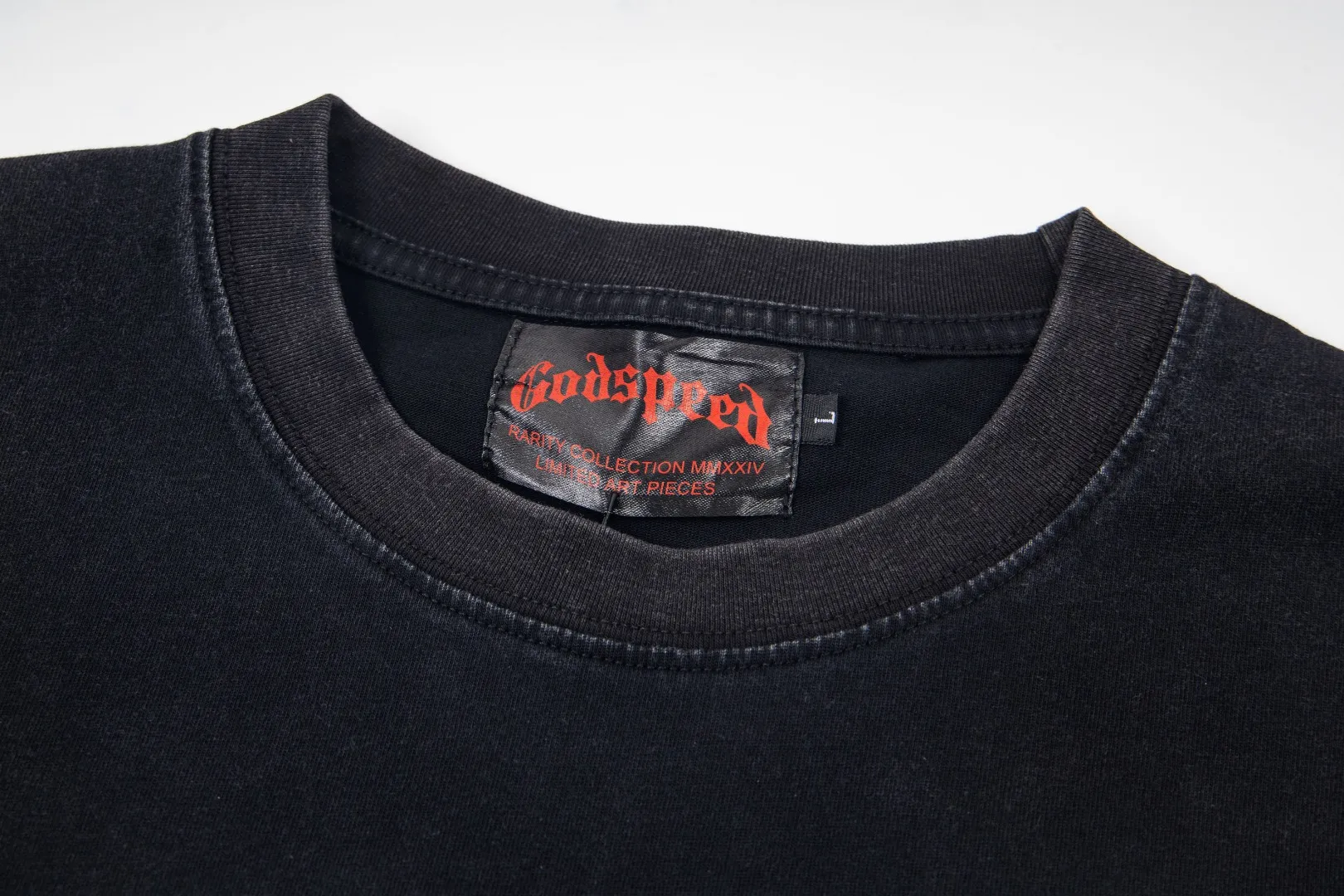 G68# GodSpeed ​​white ink direct spray washable short sleeves S-XL size black red blue P126