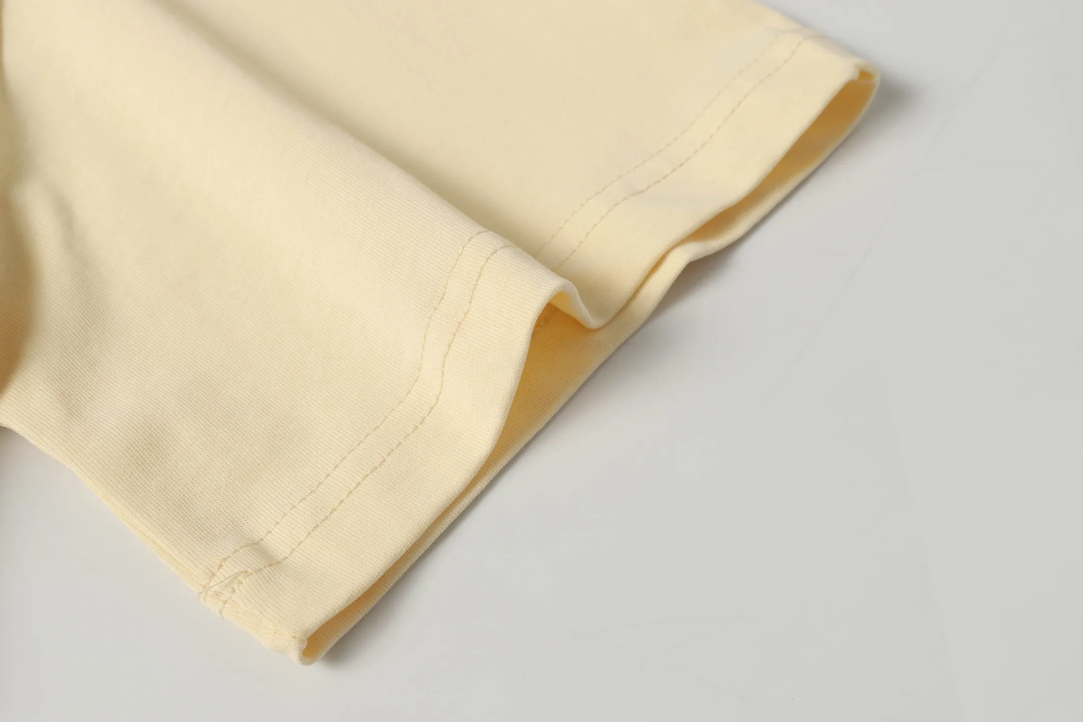 5072#apricot | P104 Godspeed cross-border American rock and roll street washed retro style short-sleeved T (craft printing) fabric (fabric) 32-count combed double yarn 240 grams weight code number (size): S-M-L-XL color (colour): apricot