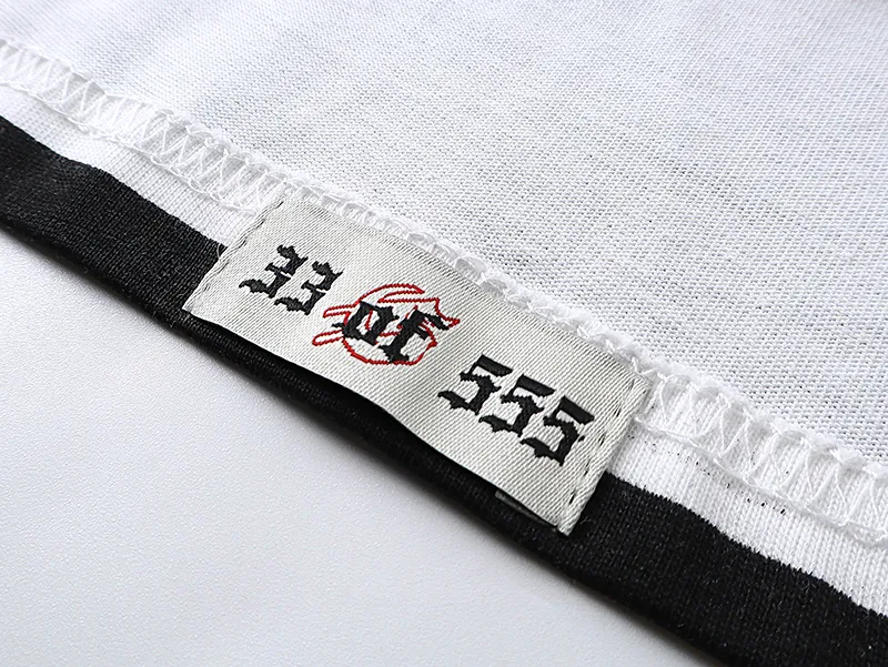 3007# P110 Real shot Godspeed American fashion rock street retro loose printed cotton short sleeves Fabric: 240g 32 count fine cotton double yarn pure cotton Color: off-white Size: S M L XL