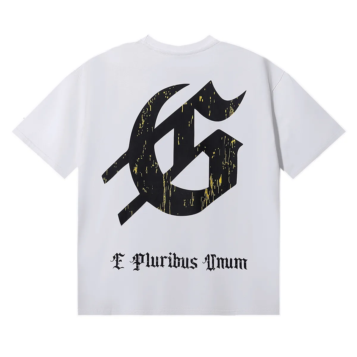 No. 7065, Mechao Godspeed skull landscape scenery printed high-quality double yarn pure cotton casual short-sleeved T-shirt batch 110 Color: black, white, colorful blue; Size: S M L XL