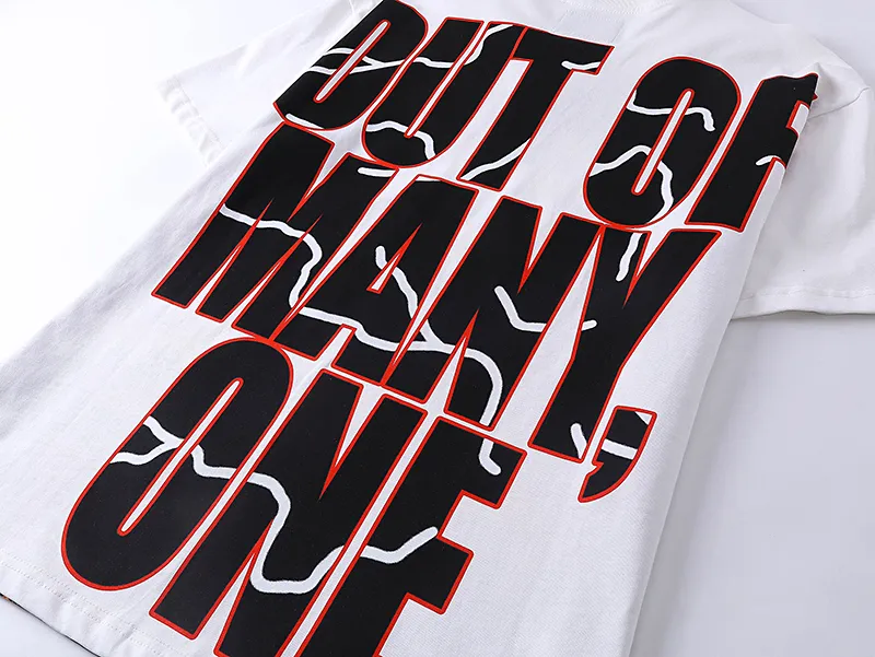 3012# P110 Real shot Godspeed American fashion rock street retro loose printed cotton short sleeves Fabric: 240g 32 count fine cotton double yarn pure cotton Color: off-white Size: S M L XL