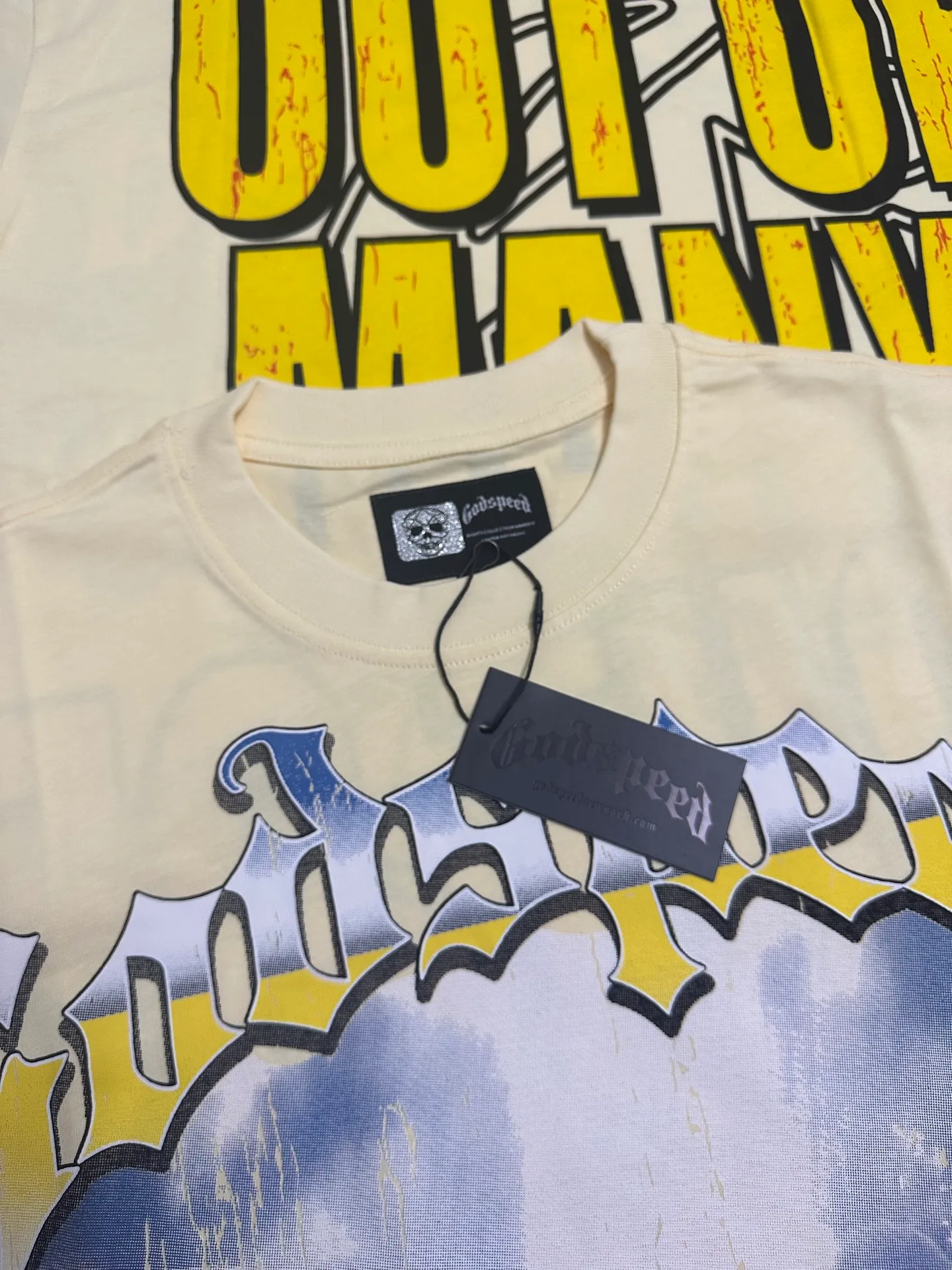 52💰5012#Apricot high-definition picture real shot Godspeed cross-border American rock and roll street washed retro style short-sleeved T (craft printing) fabric (fabric) 32 counts combed double yarn 240 grams weight code number (size): S-M-L-XL color (colour): apricot