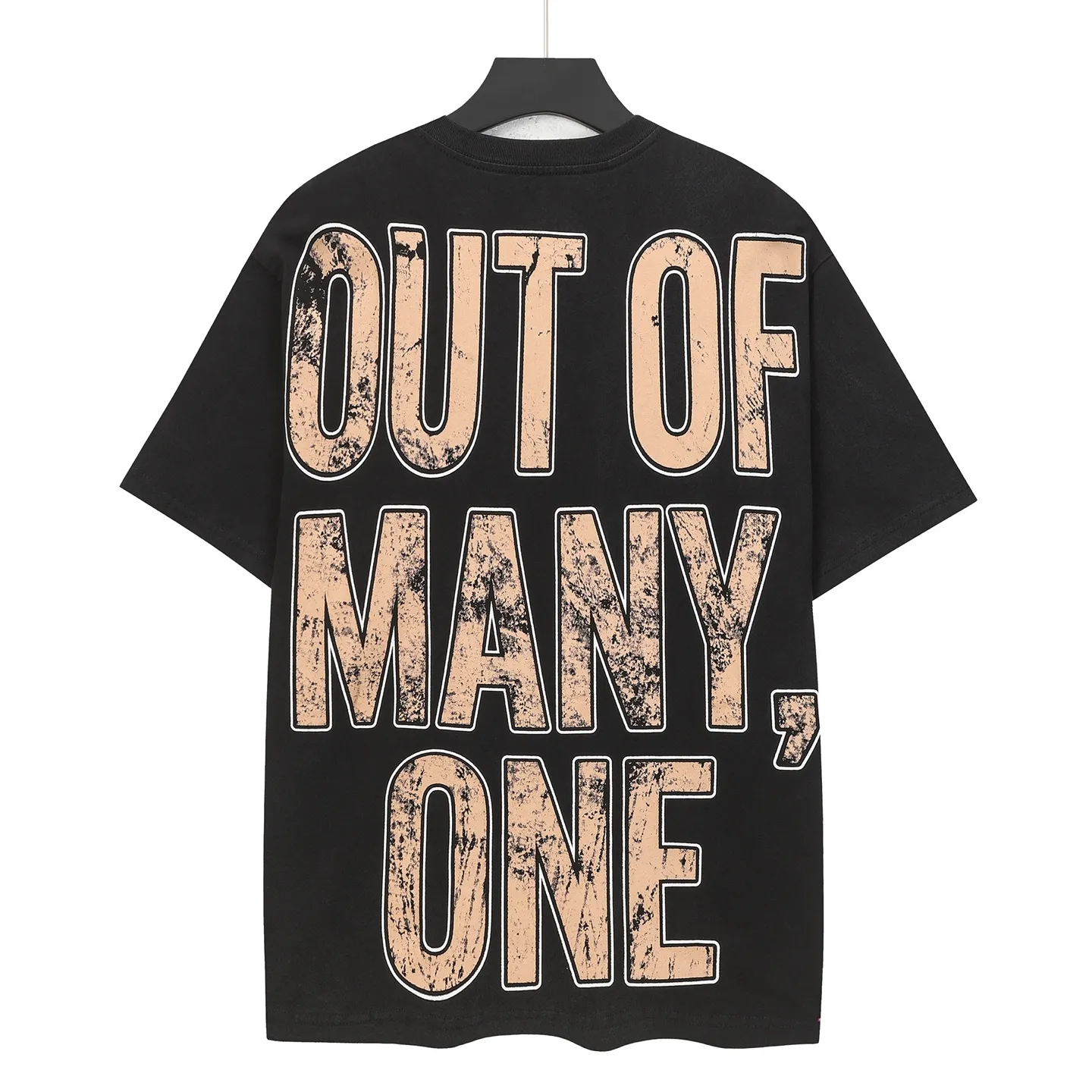 6112#washed black I P116 Godspeed cross-border American rock and roll street washed retro style short-sleeved T (craft printing) fabric (fabric): 32 count combed double yarn 250 grams weight code number (size): S-M-L-XL color (colour): washed black