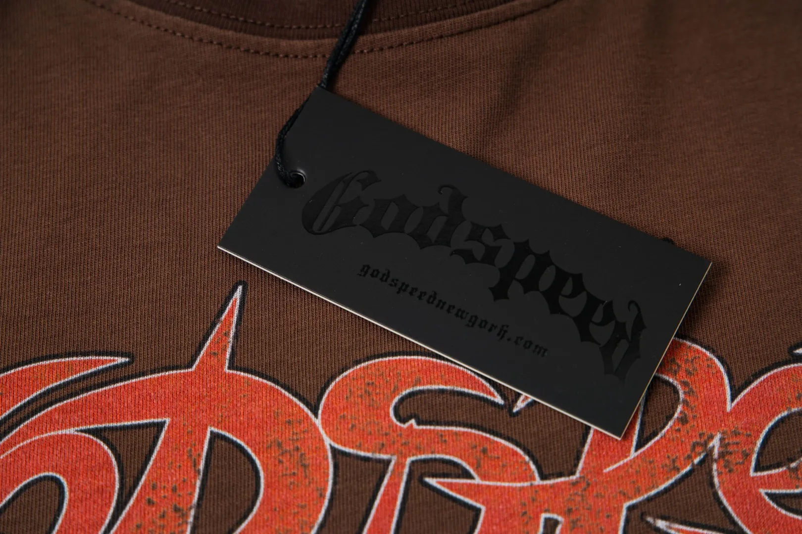 G30# GodSpeed ​​white ink direct spray washed short-sleeved S-XL size black (washed) P126 brown (washed) P126