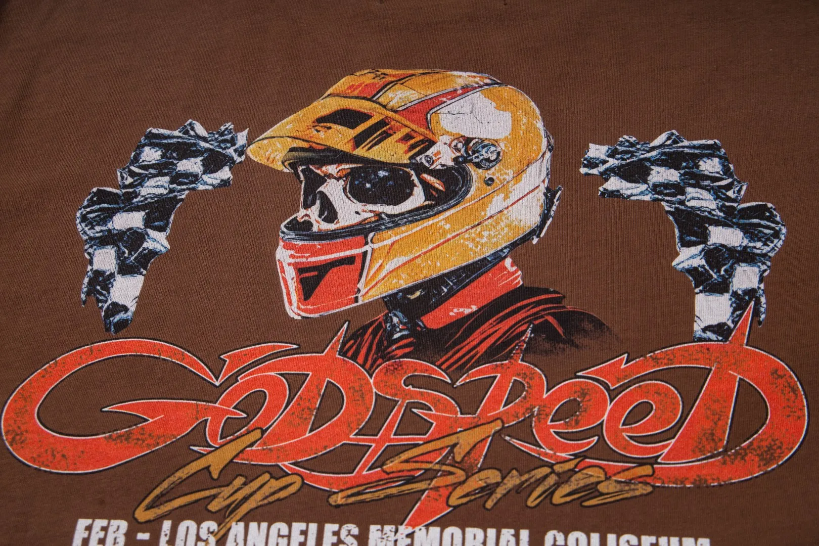 G30# GodSpeed ​​white ink direct spray washed short-sleeved S-XL size black (washed) P126 brown (washed) P126
