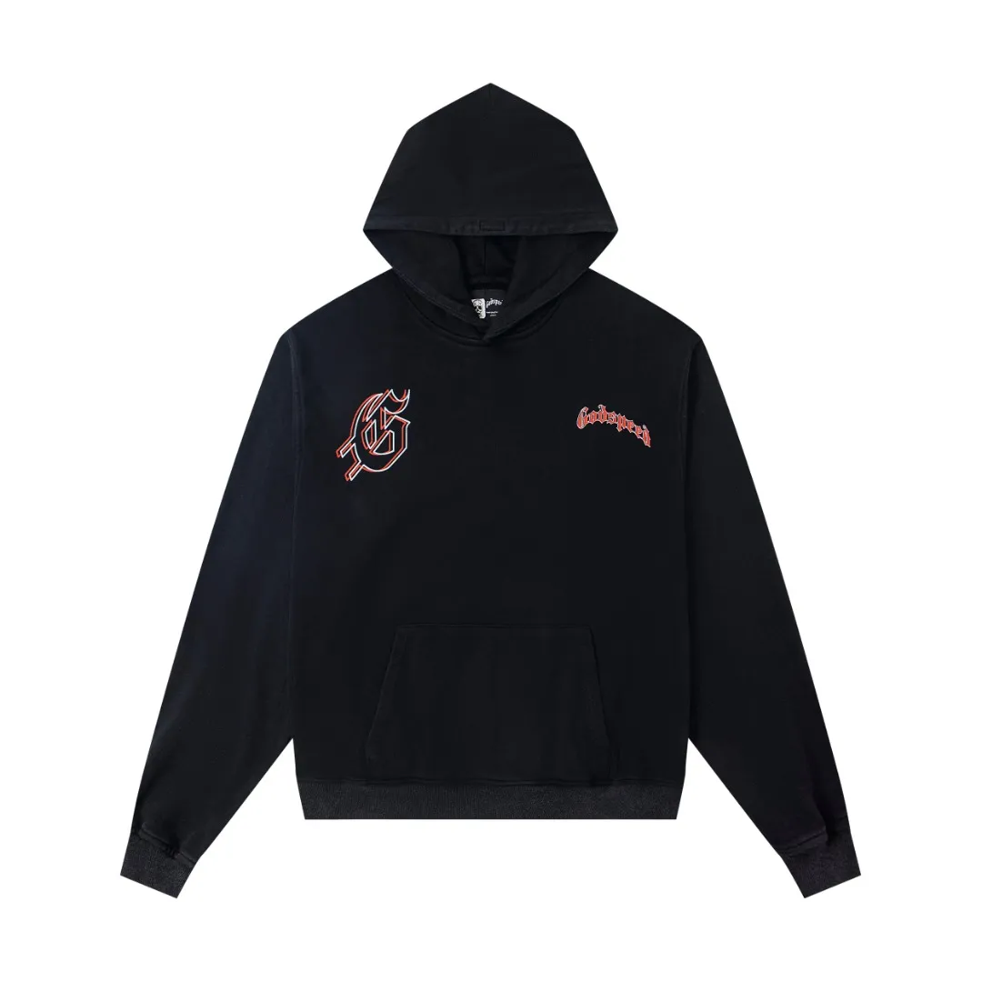 G21# GodSpeed ​​white ink direct spray sweatshirt S-XL washed black P236 apricot P226
