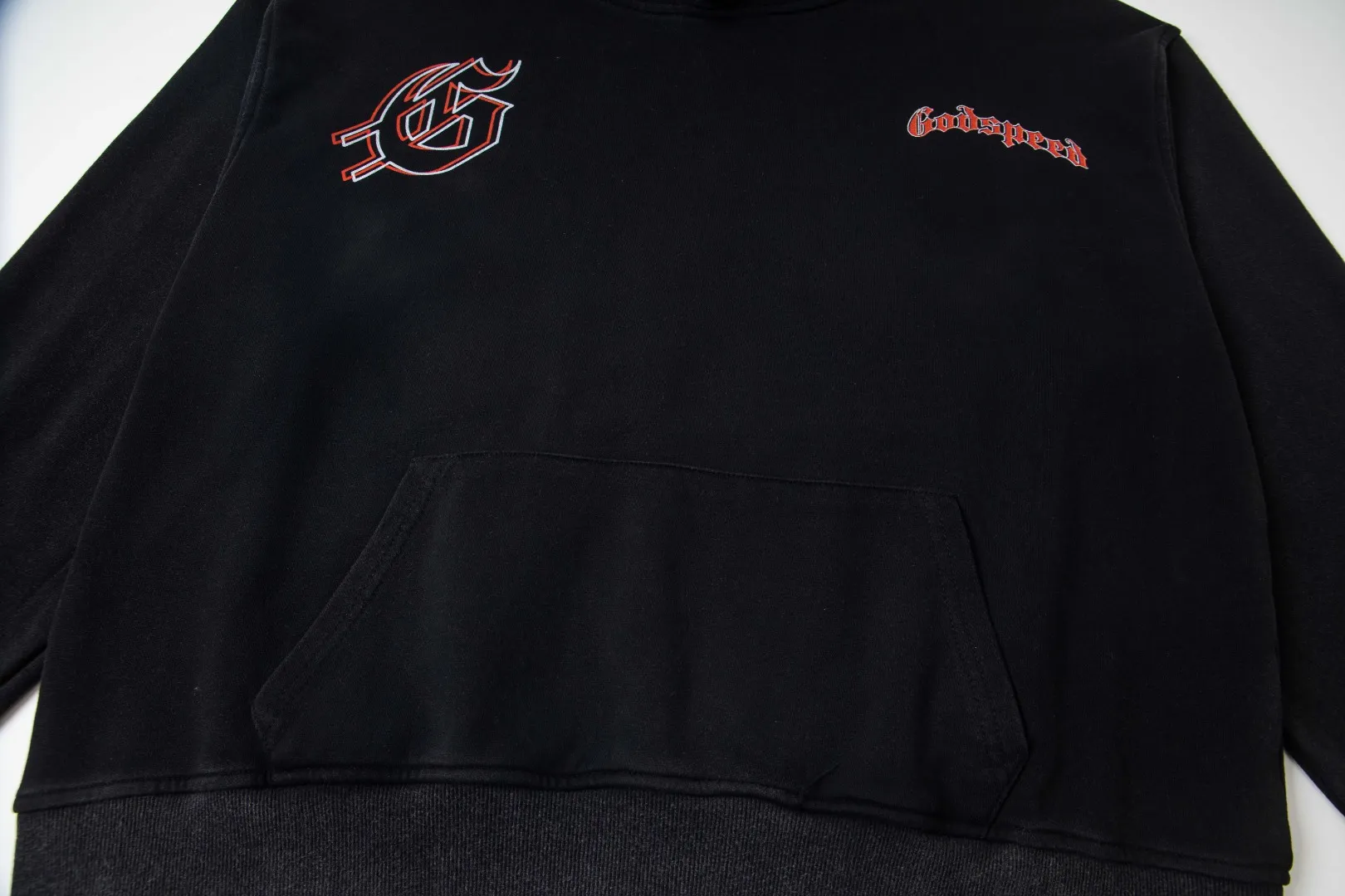 G21# GodSpeed ​​white ink direct spray sweatshirt S-XL washed black P236 apricot P226