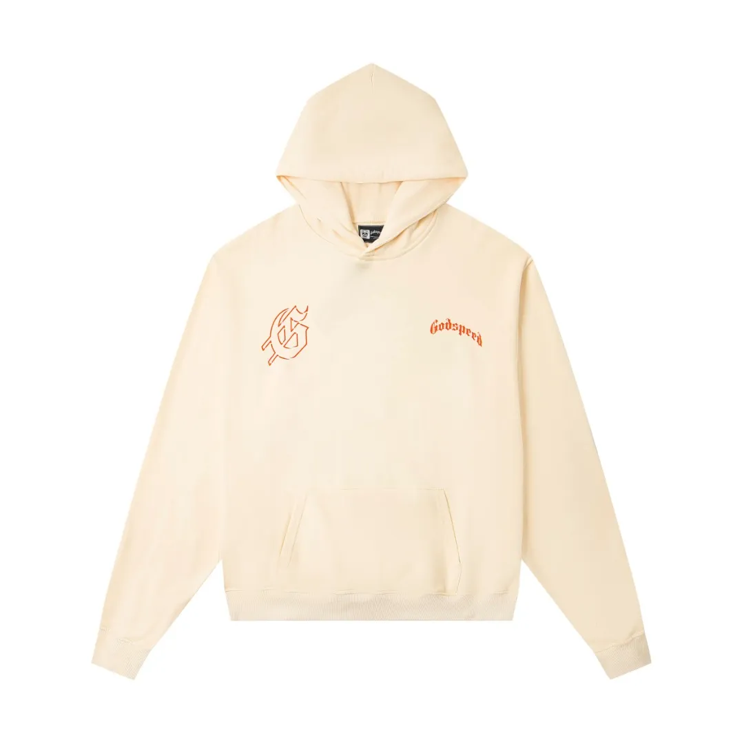 G21# GodSpeed ​​white ink direct spray sweatshirt S-XL washed black P236 apricot P226