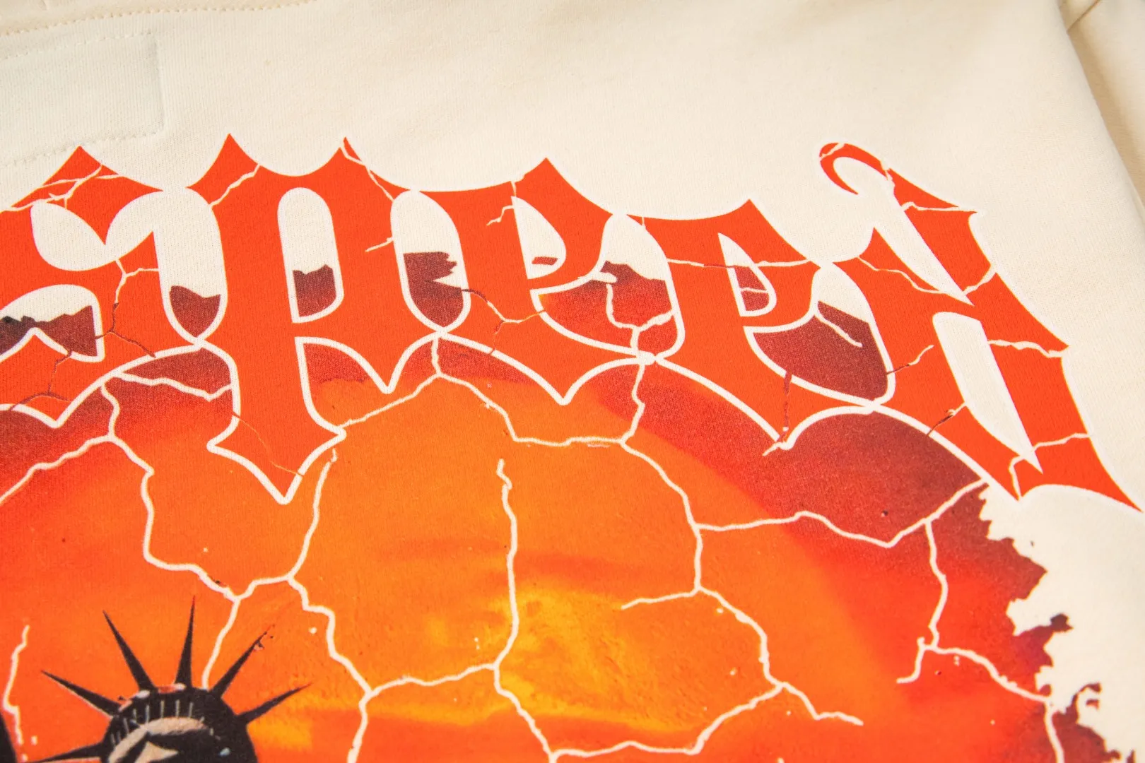 G21# GodSpeed ​​white ink direct spray sweatshirt S-XL washed black P236 apricot P226