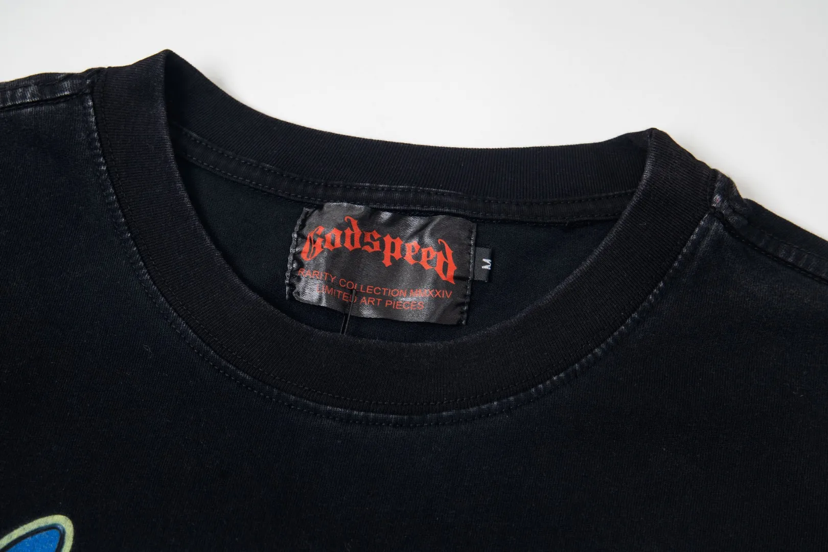 G53# GodSpeed ​​white ink direct spray washed long sleeve S-XL size black (washed) P156 apricot P146
