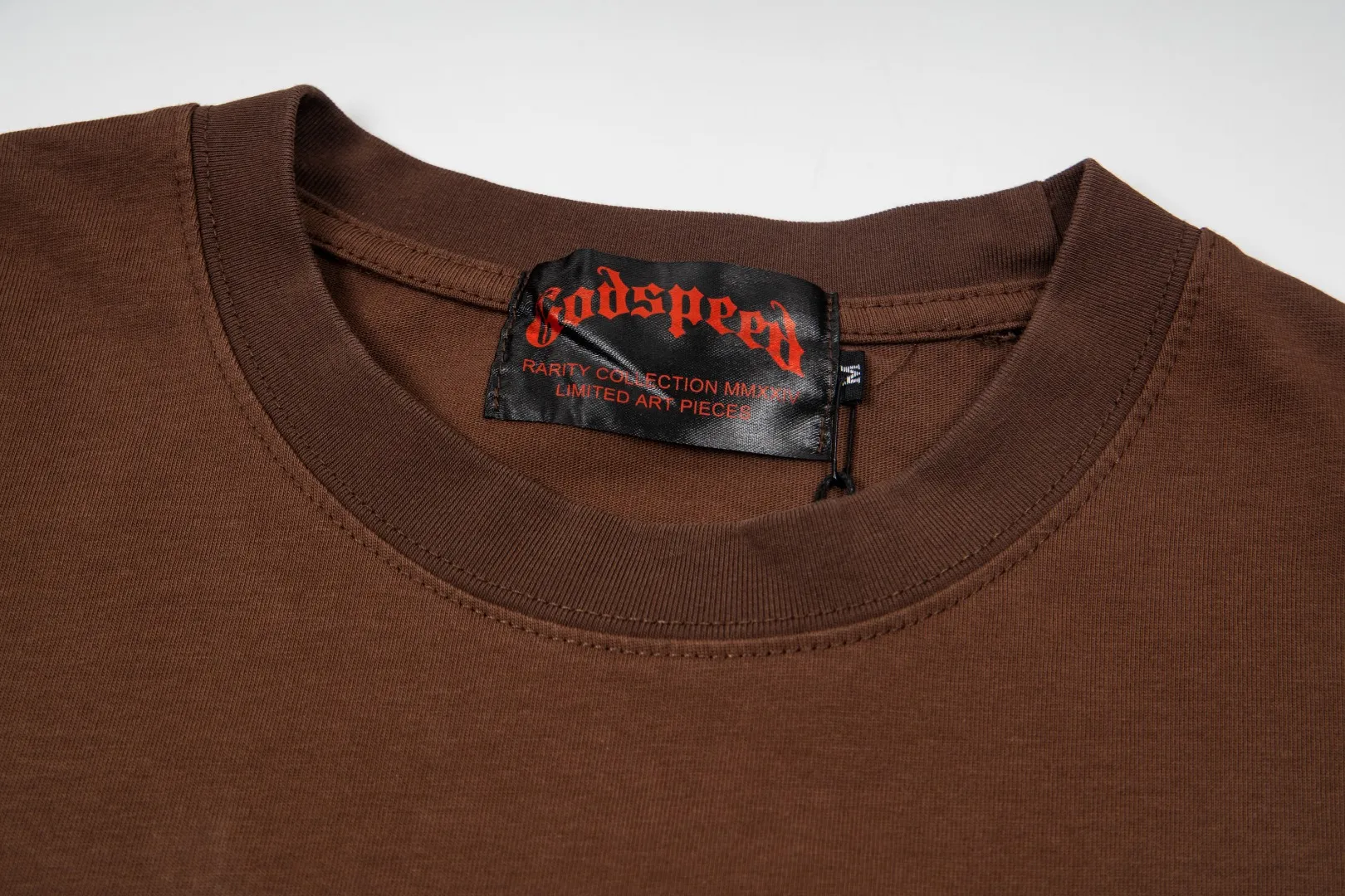 G63# GodSpeed ​​white ink direct-print short-sleeved S-XL size black (washed) P126 brown (washed) P126