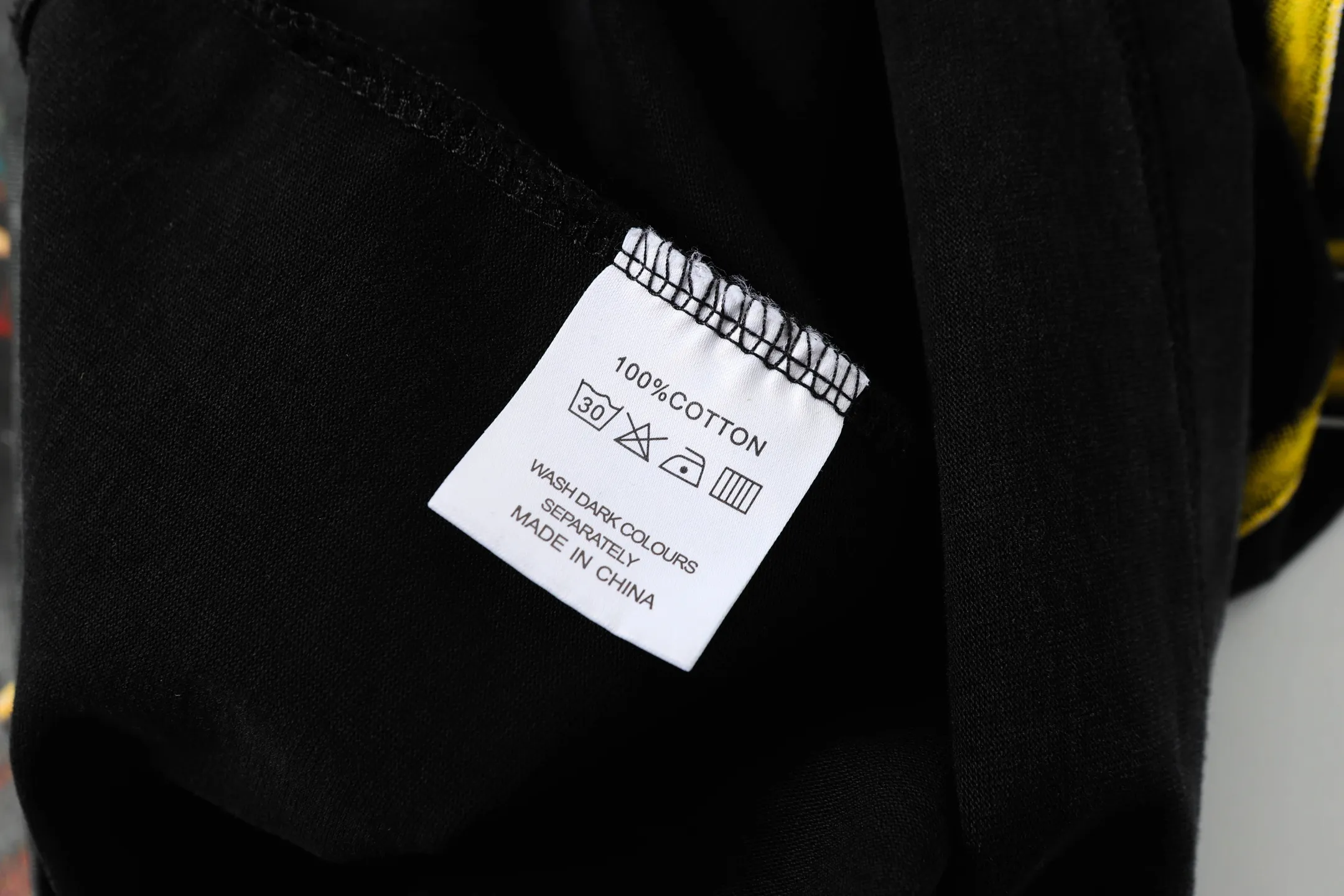 6019#washed black｜P116 Godspeed cross-border American rock and roll street washed retro style short-sleeved T (craft printing) fabric (fabric): 32 count combed double yarn 250g weight size (size): S-M-L-XL color (colour): washed black 👉