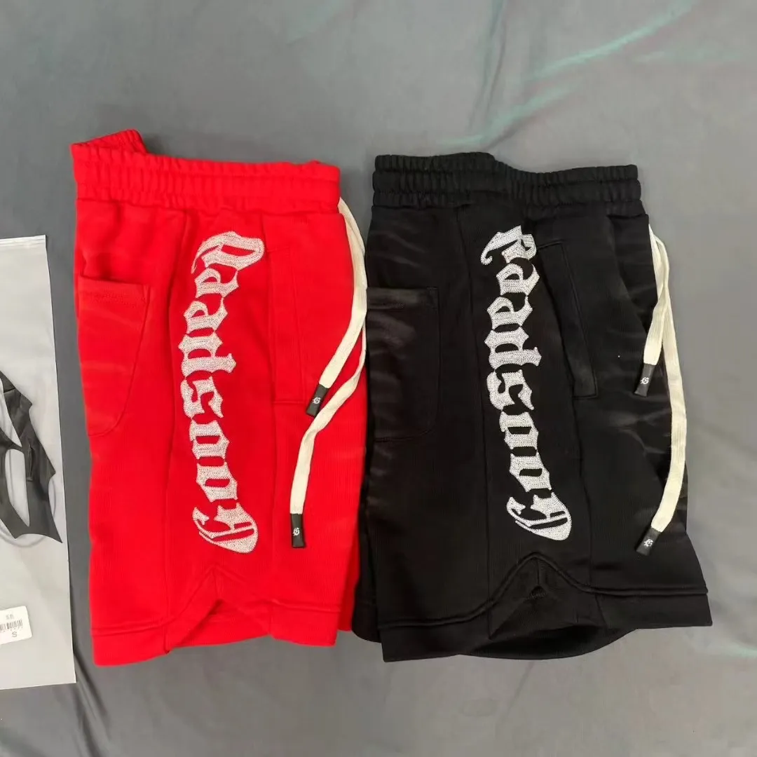 150💰G93 godspeed embroidered wave pattern shorts 380g pure cotton sweatshirt material s-xl