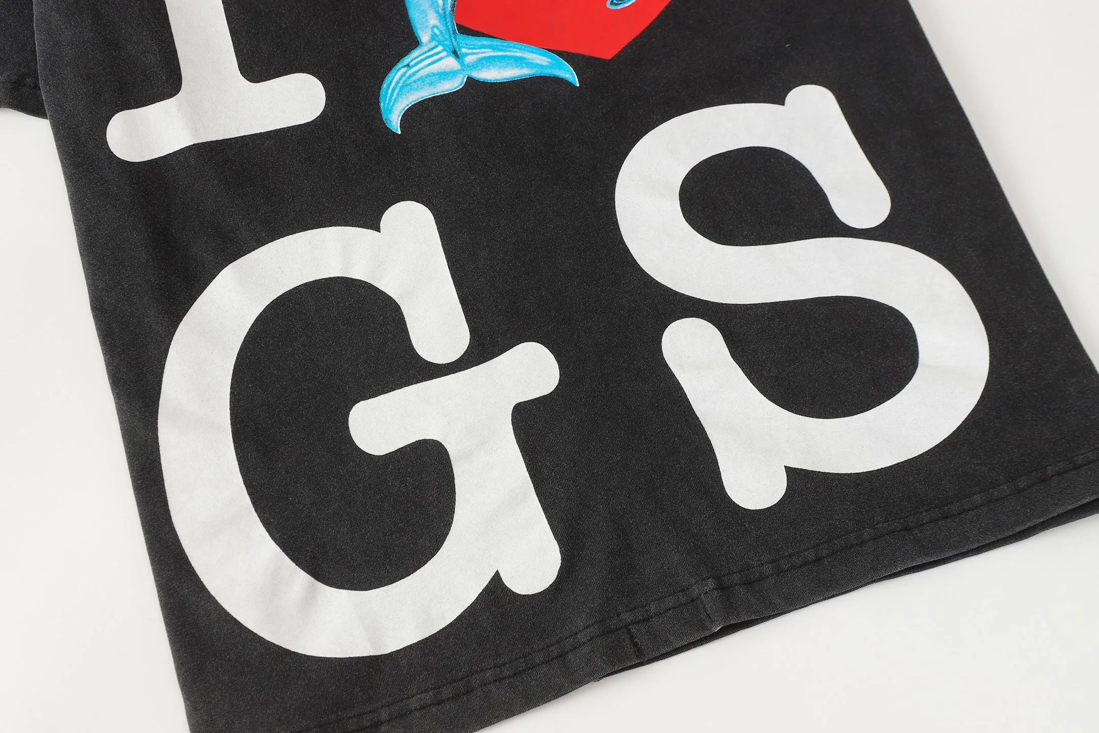 6082#washed black I P116 Godspeed cross-border American rock and roll street washed retro style short-sleeved T (craft printing) fabric (fabric): 32 count combed double yarn 250 grams weight code number (size): S-M-L-XL color (colour): washed black
