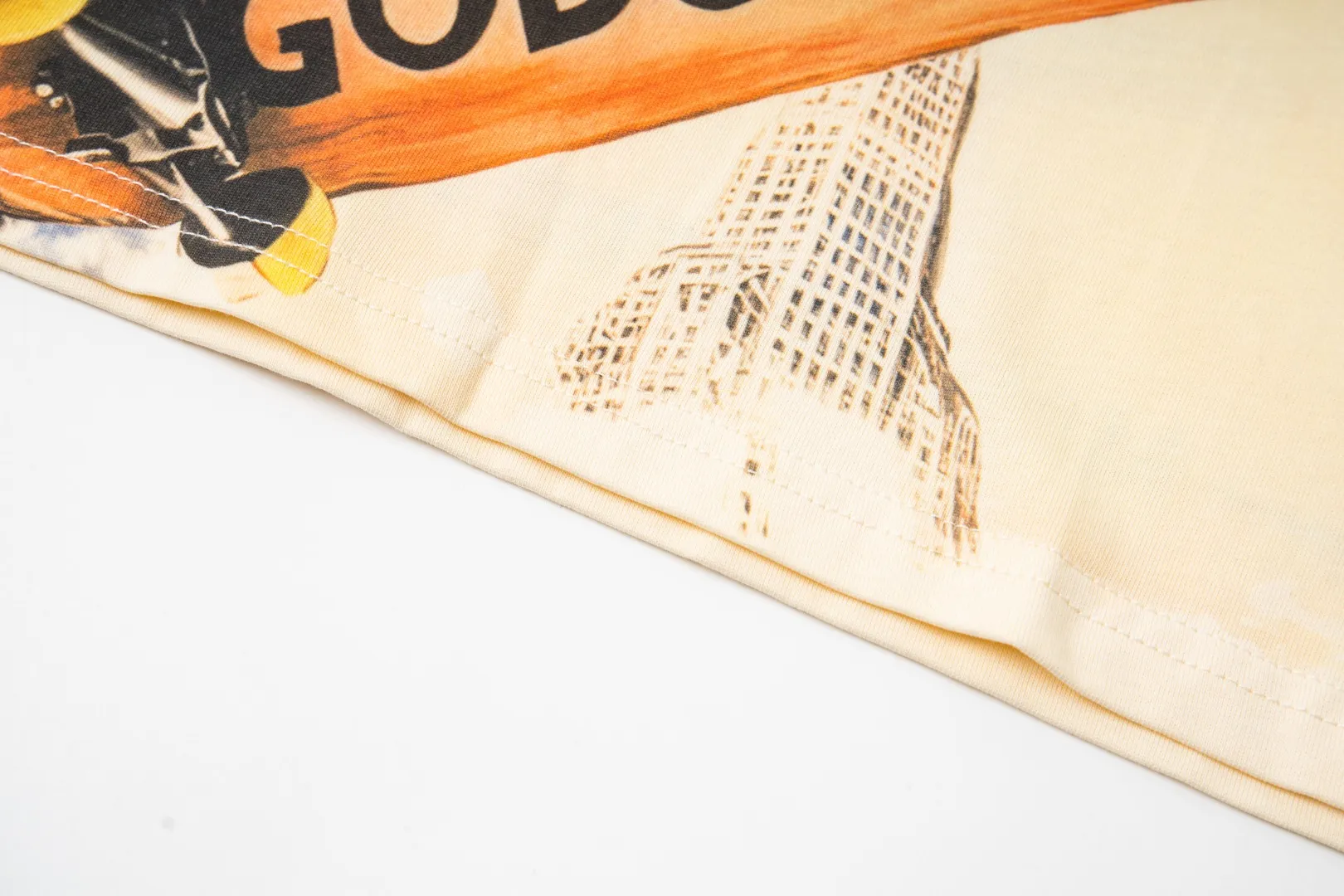 G47# GodSpeed ​​white ink direct spray washed long sleeve S-XL size black (washed) P156 apricot P146