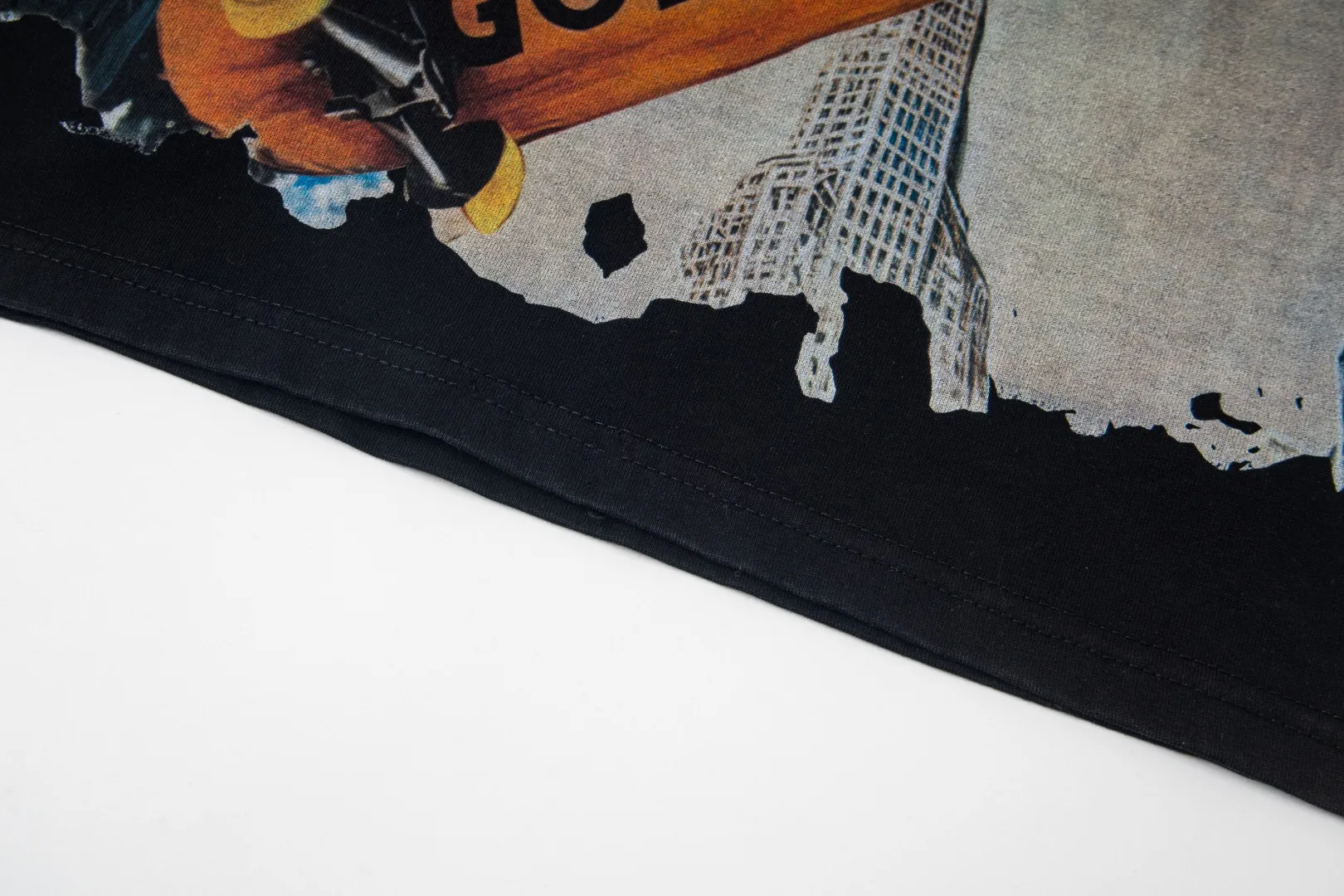 G47# GodSpeed ​​white ink direct spray washed long sleeve S-XL size black (washed) P156 apricot P146