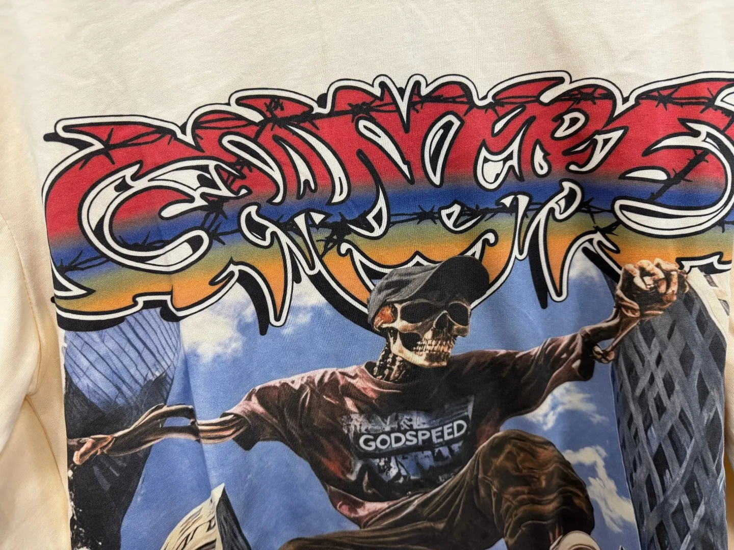 G47# GodSpeed ​​white ink direct spray washed long sleeve S-XL size black (washed) P156 apricot P146